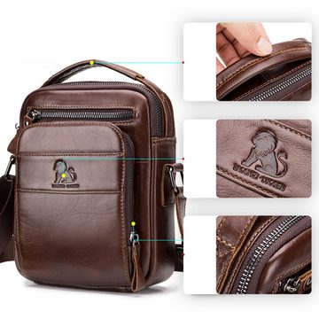 GelldG Schultertasche Umhängetasche Herren mit abnehmbarem Gurt für Business Arbeit Reise