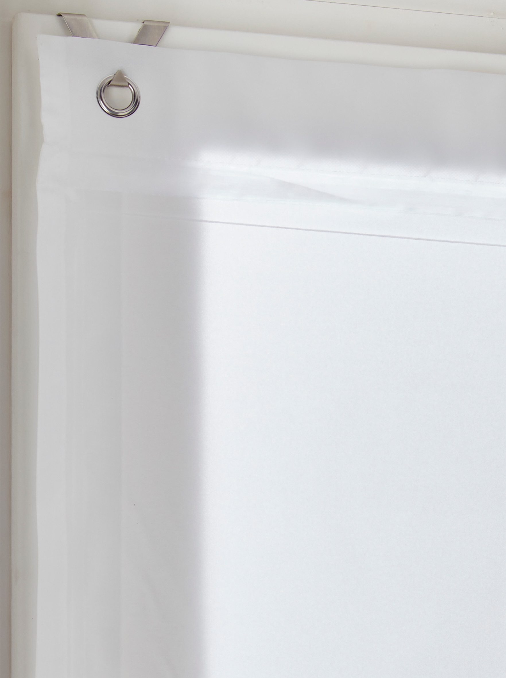 Rollo Raffrollo, heine, halbtransparent, Ösen mit Fensterhaken