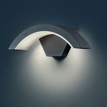 etc-shop Außen-Wandleuchte, LED-Leuchtmittel fest verbaut, Warmweiß, Außenlampe Wandlampe Fassadenleuchte LED Haustürlampe anthrazit B 29cm