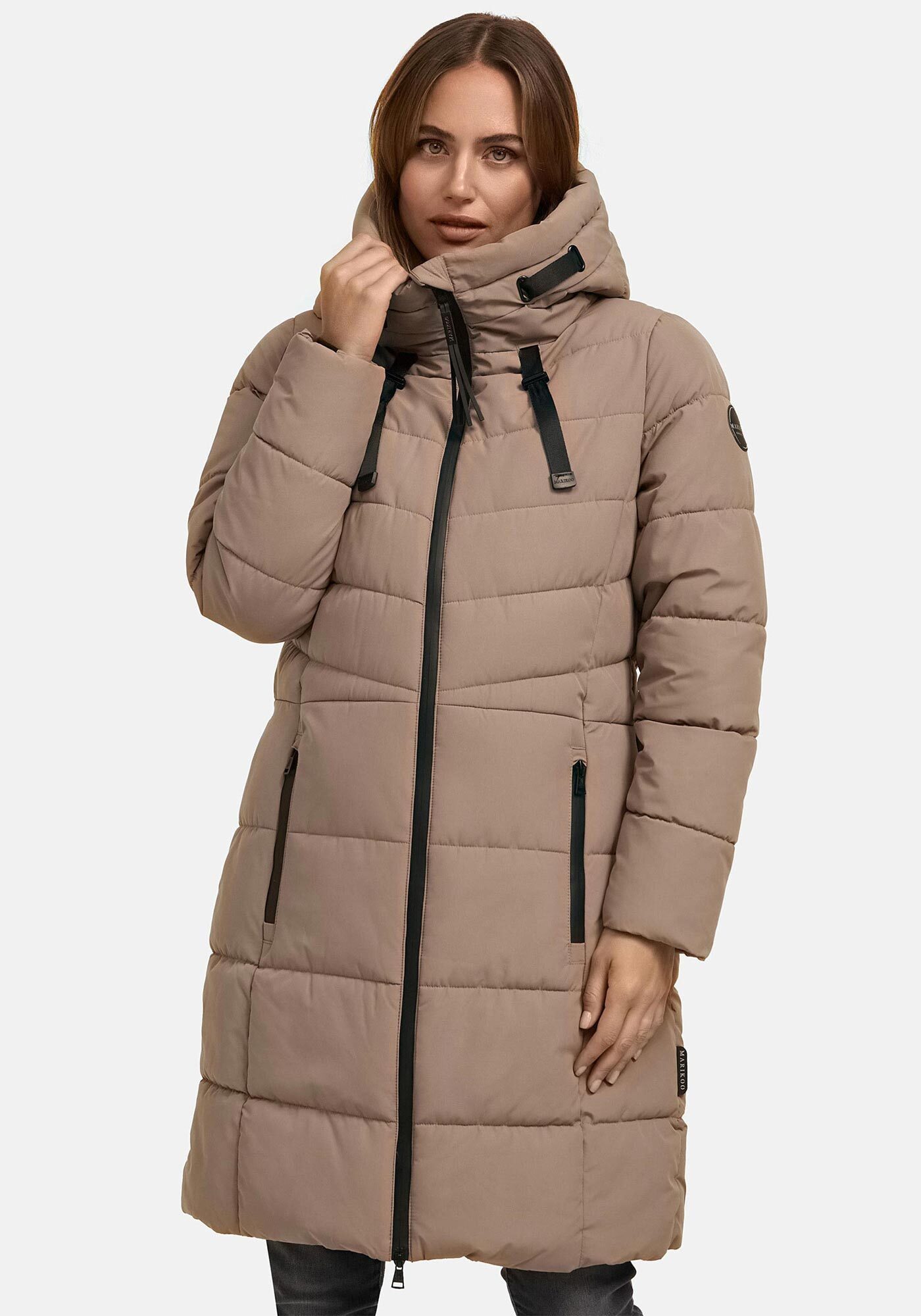 Marikoo Winterjacke Natsukoo XVI Stepp Mantel mit großer Kapuze günstig online kaufen