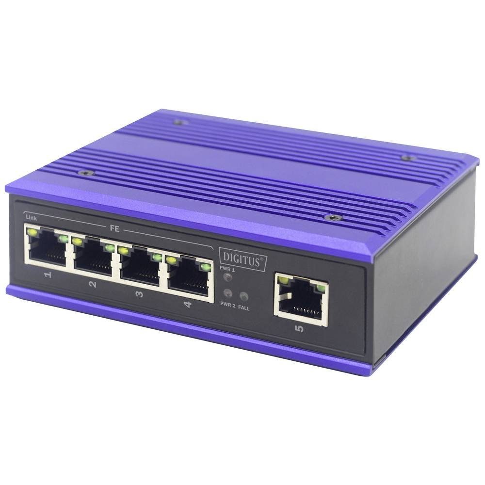 Ethernet Industrieller Digitus Switch, 5-Port Netzwerk-Switch Fast