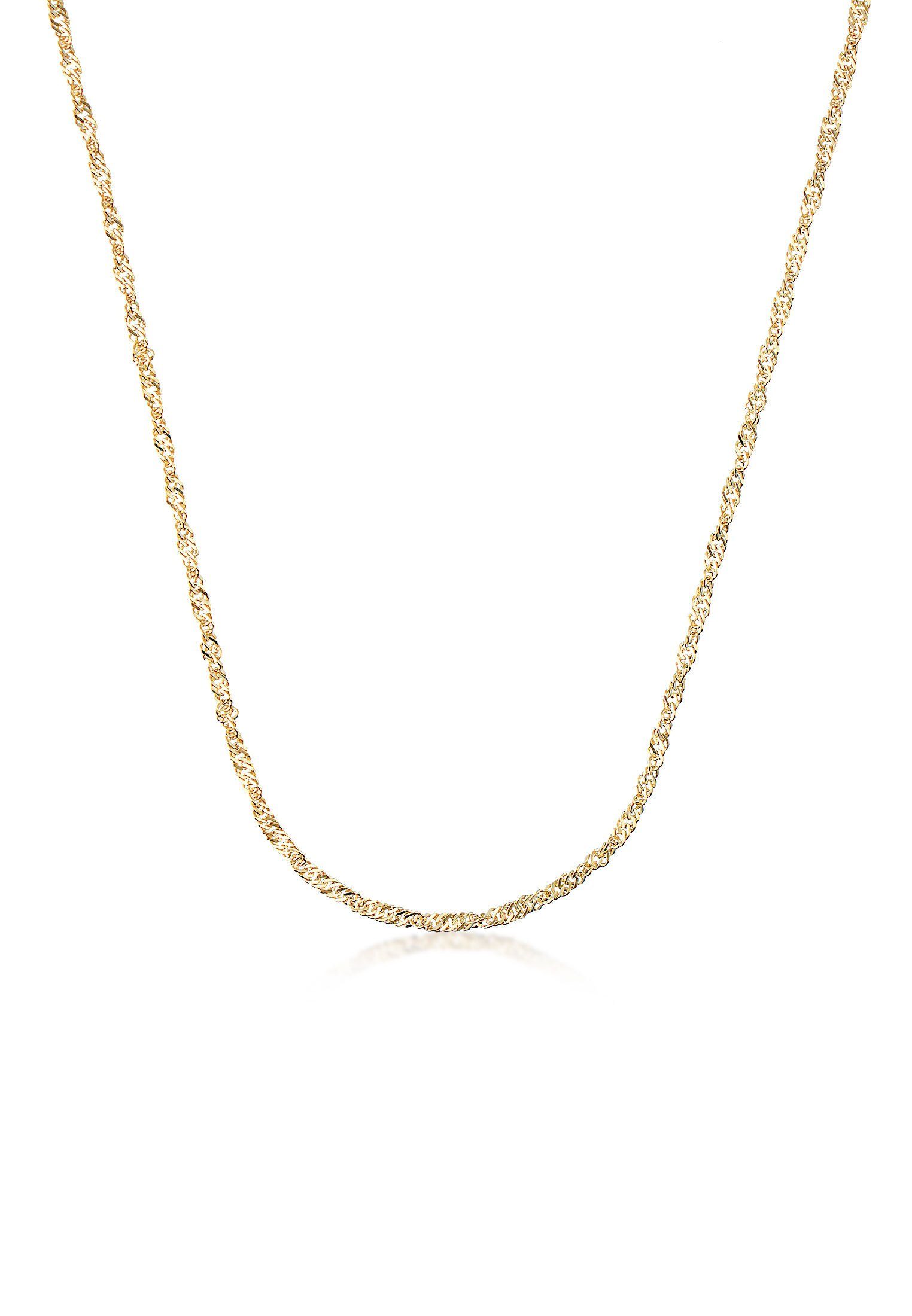 Kette ohne Anhänger Singapur Kette 333 Gelbgold Made in Germany