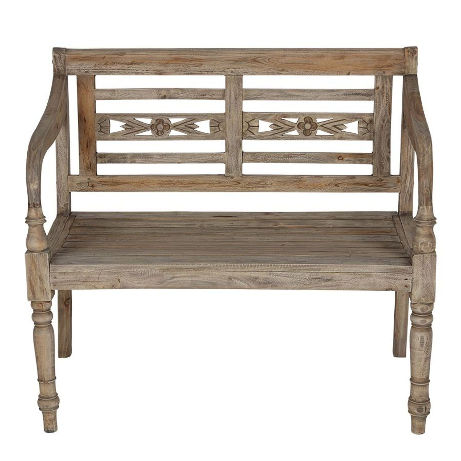 BURI Gartenbank Teakholz Gartenbank Antik Natur günstig online kaufen