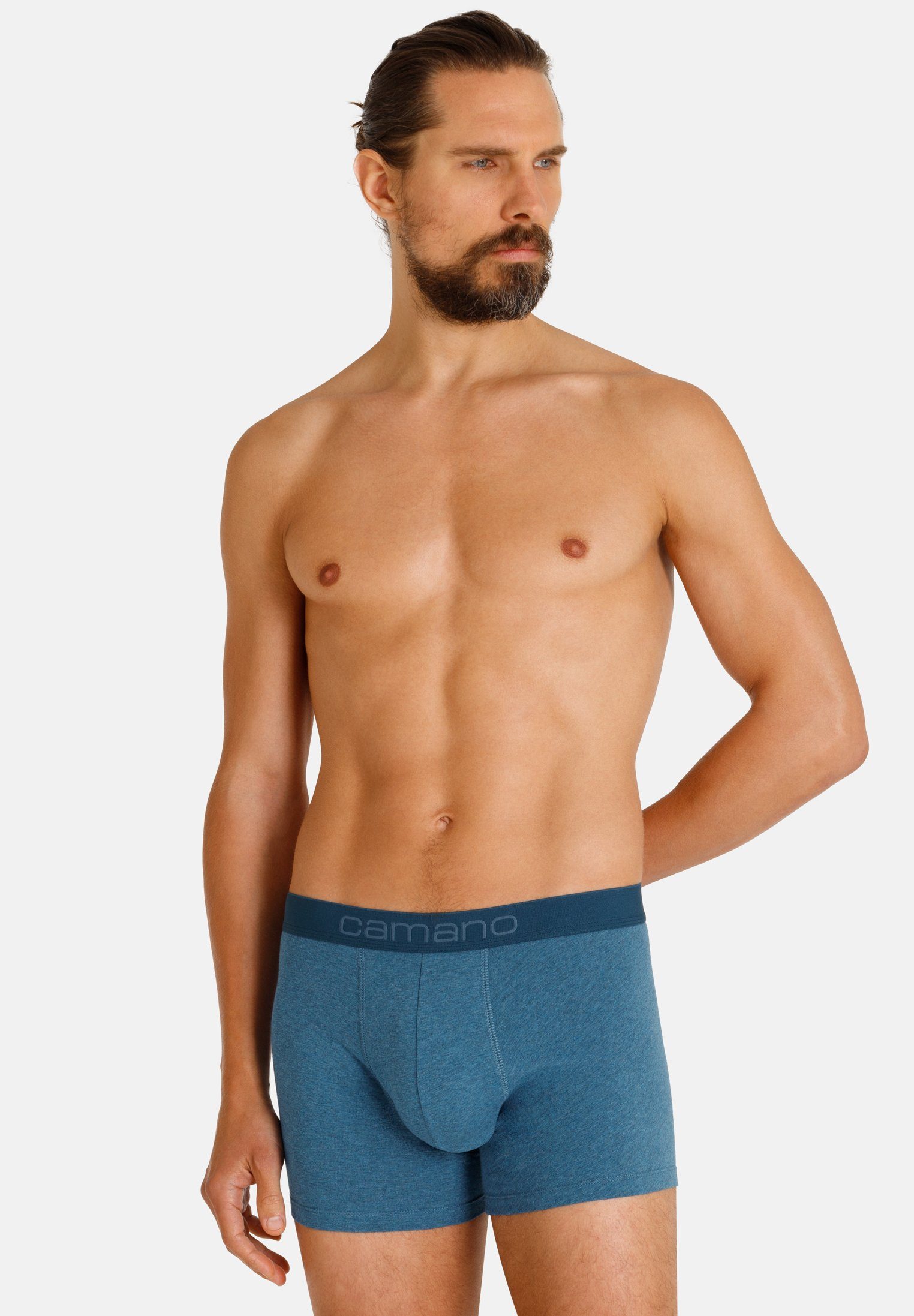 Camano Boxershorts Comfort mit nachhaltigerer Baumwolle (BCI) (6-St) im praktischen 6er-Pack blau