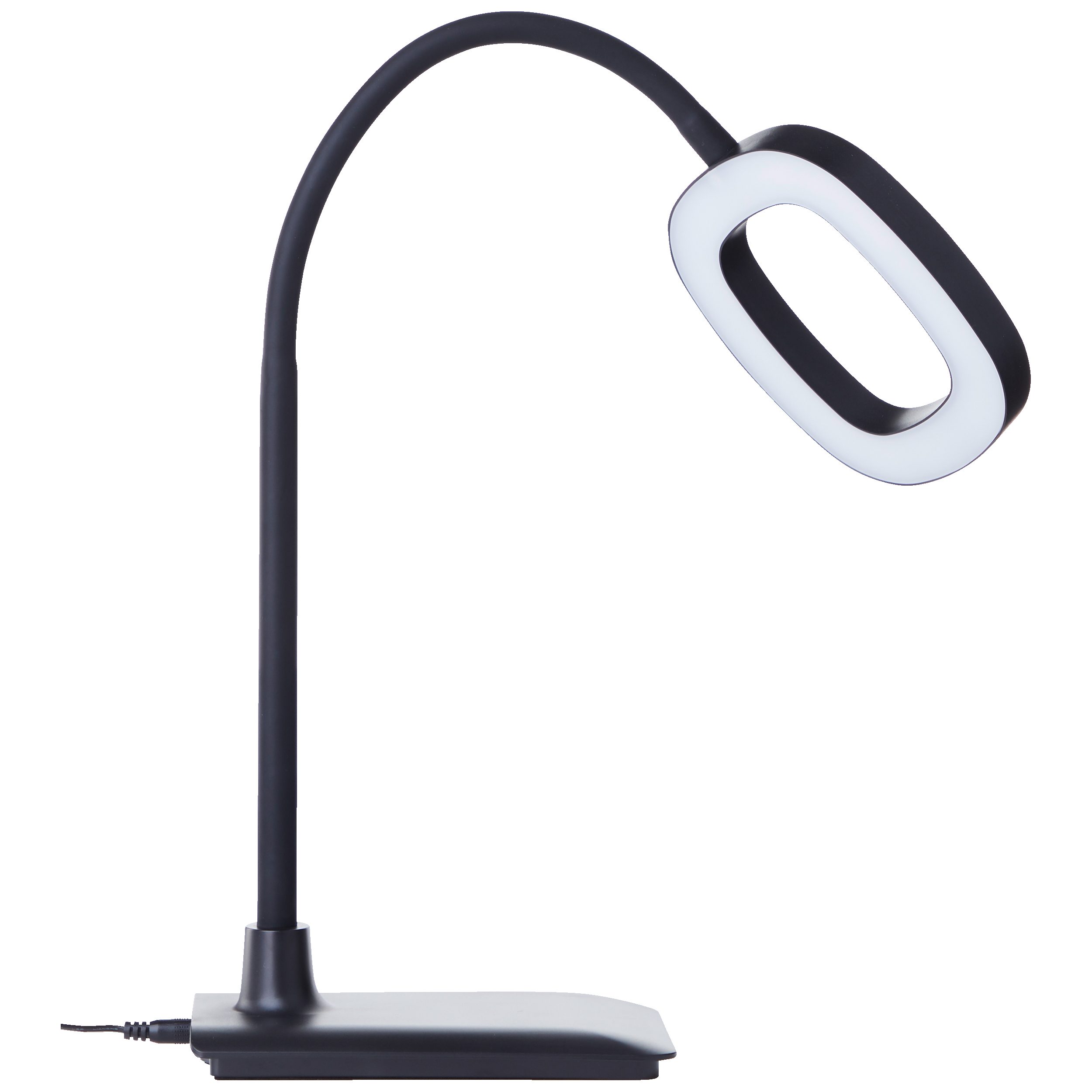 Lightbox Tischleuchte, LED fest integriert, Neutralweiß, LED-Schreibtischleuchte, 43cm, 880lm, 5000K, dimmbar, Flexarm, schwarz