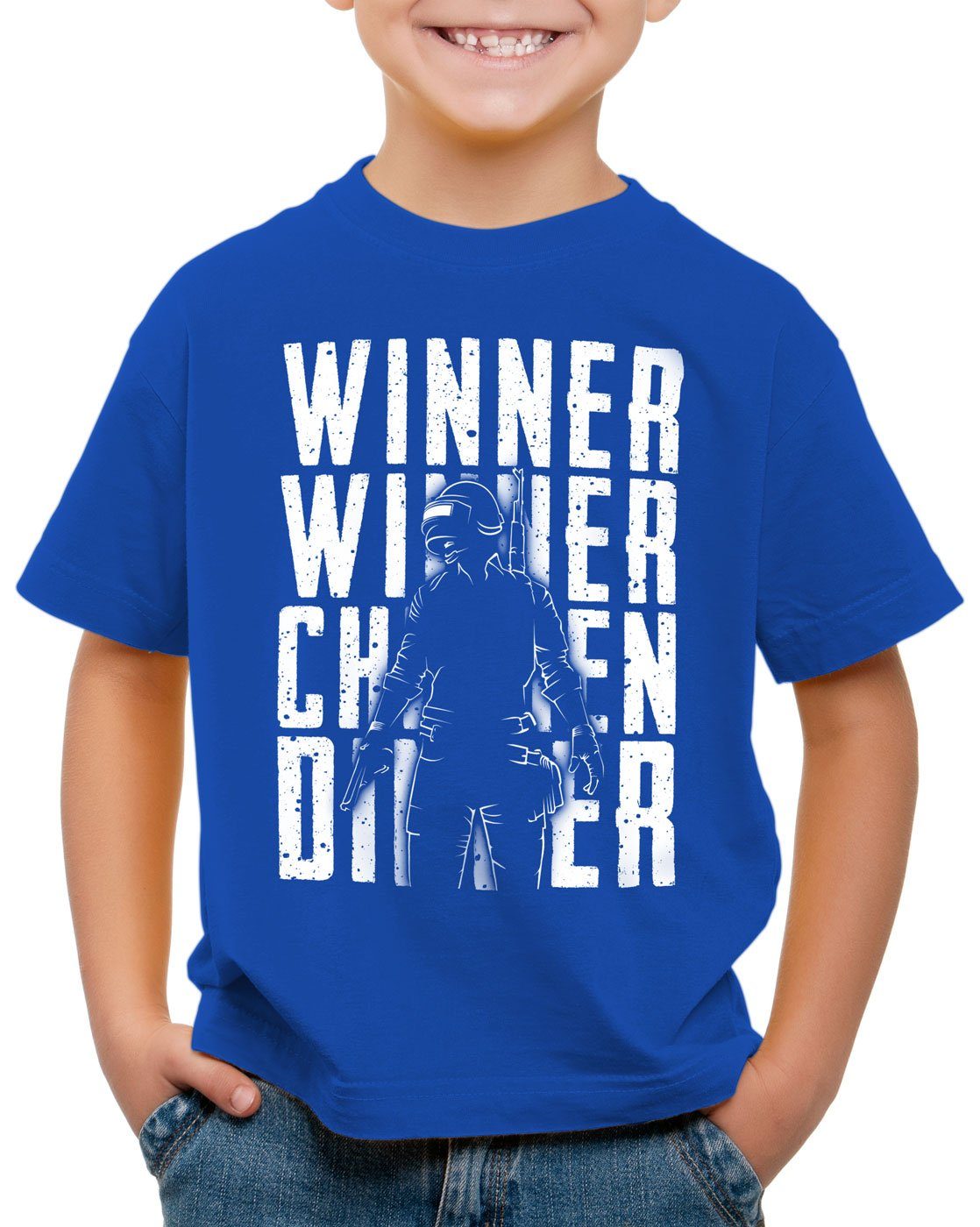 style3 Print-Shirt Kinder T-Shirt Winner Winner Chicken Dinner pvp  multiplayer