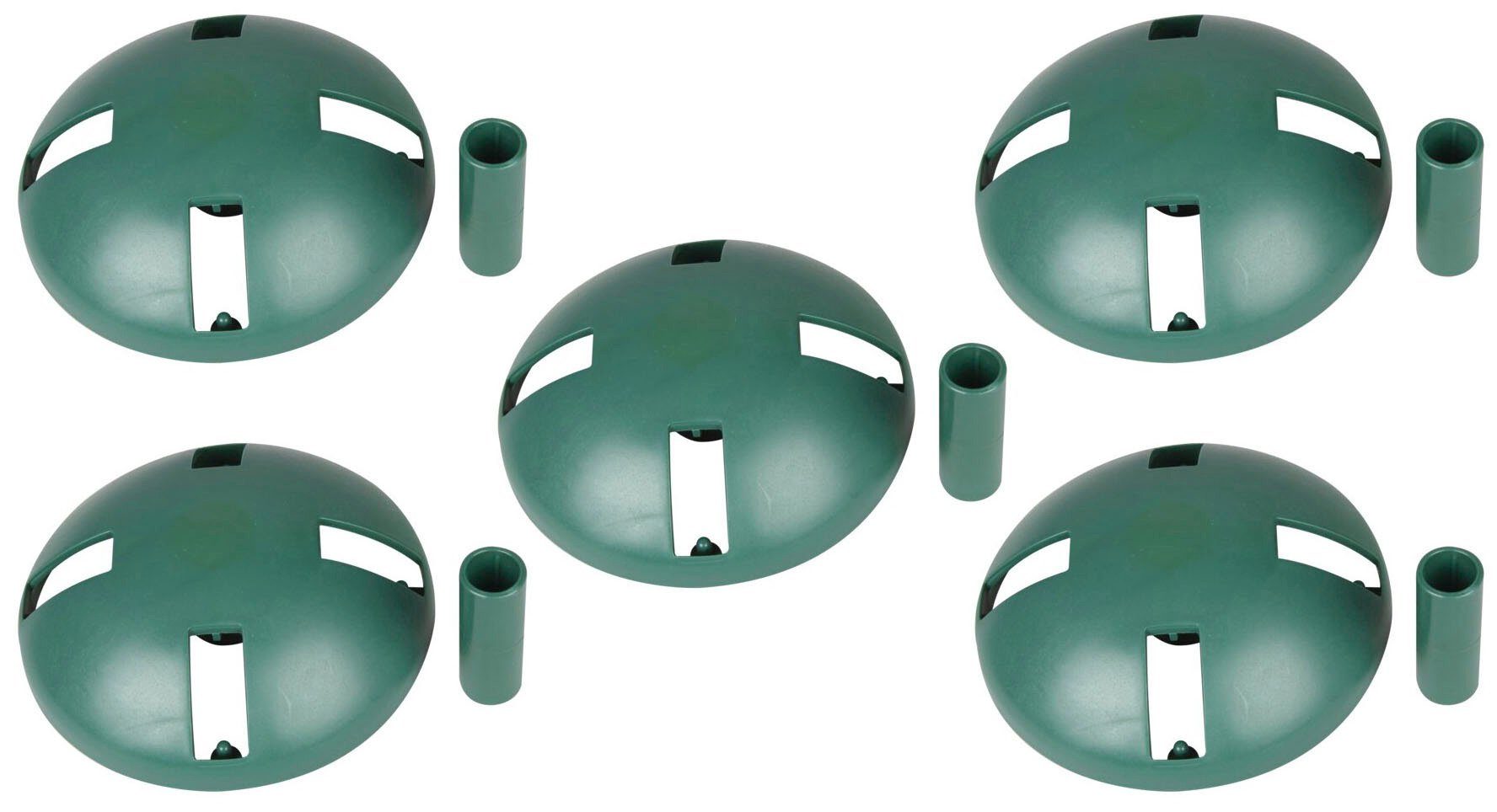 Windhager Pfostenkappe (Set, 5 St), Netzhalter-Aufsatz passend für Stahlpflanzstäbe mit Ø 11 und 16 mm