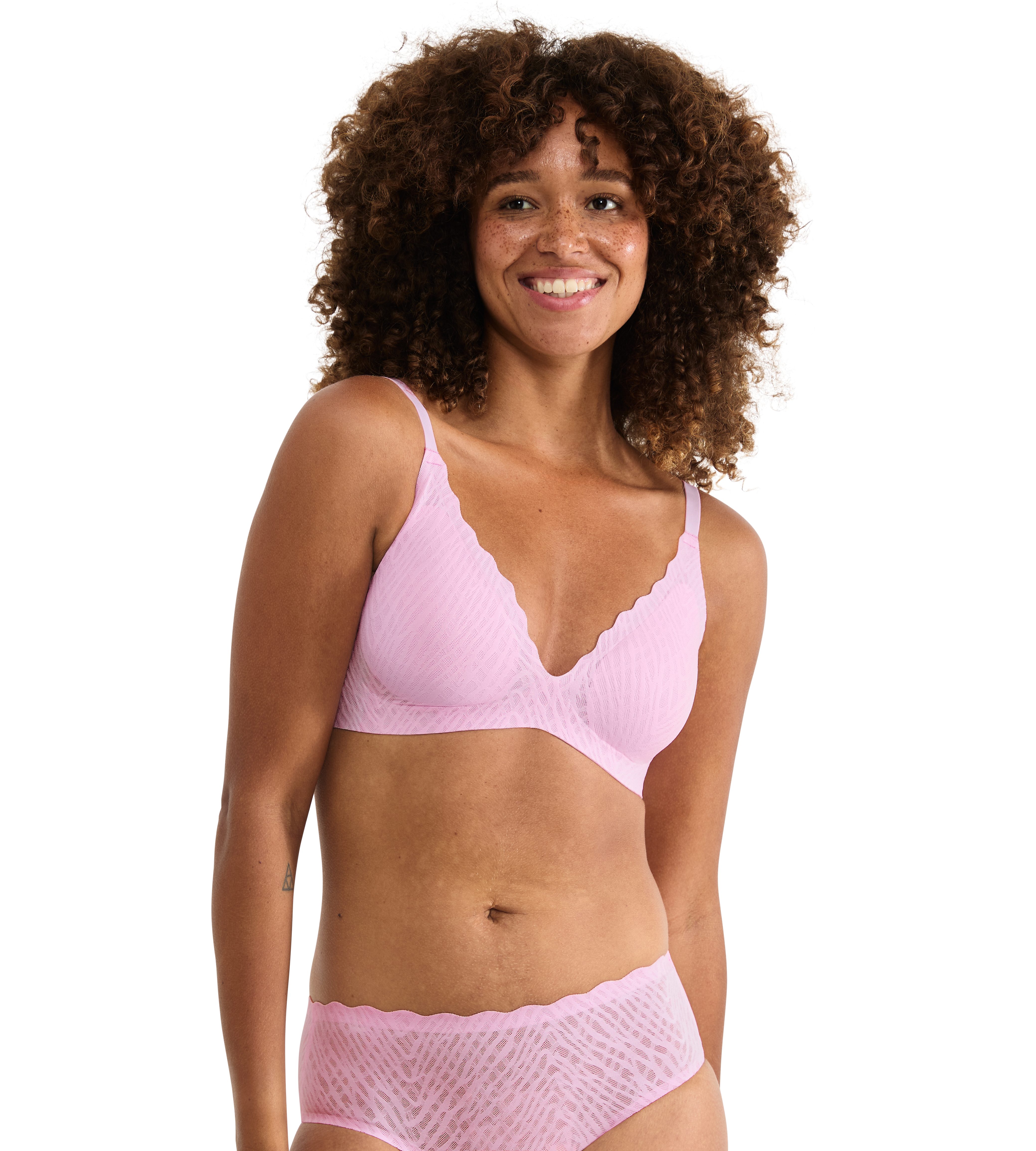 sloggi Bügelloser BH ZERO Feel Bliss THE UP P Bra unsichtbar mit Spitzenoptik