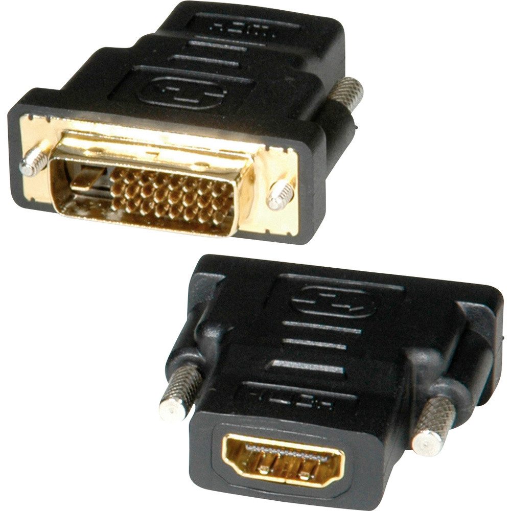 ROLINE Roline 12.03.3116 Adapter [1x DVI-Stecker 24+1pol. - 1x HDMI-Buchse] TV-Adapter