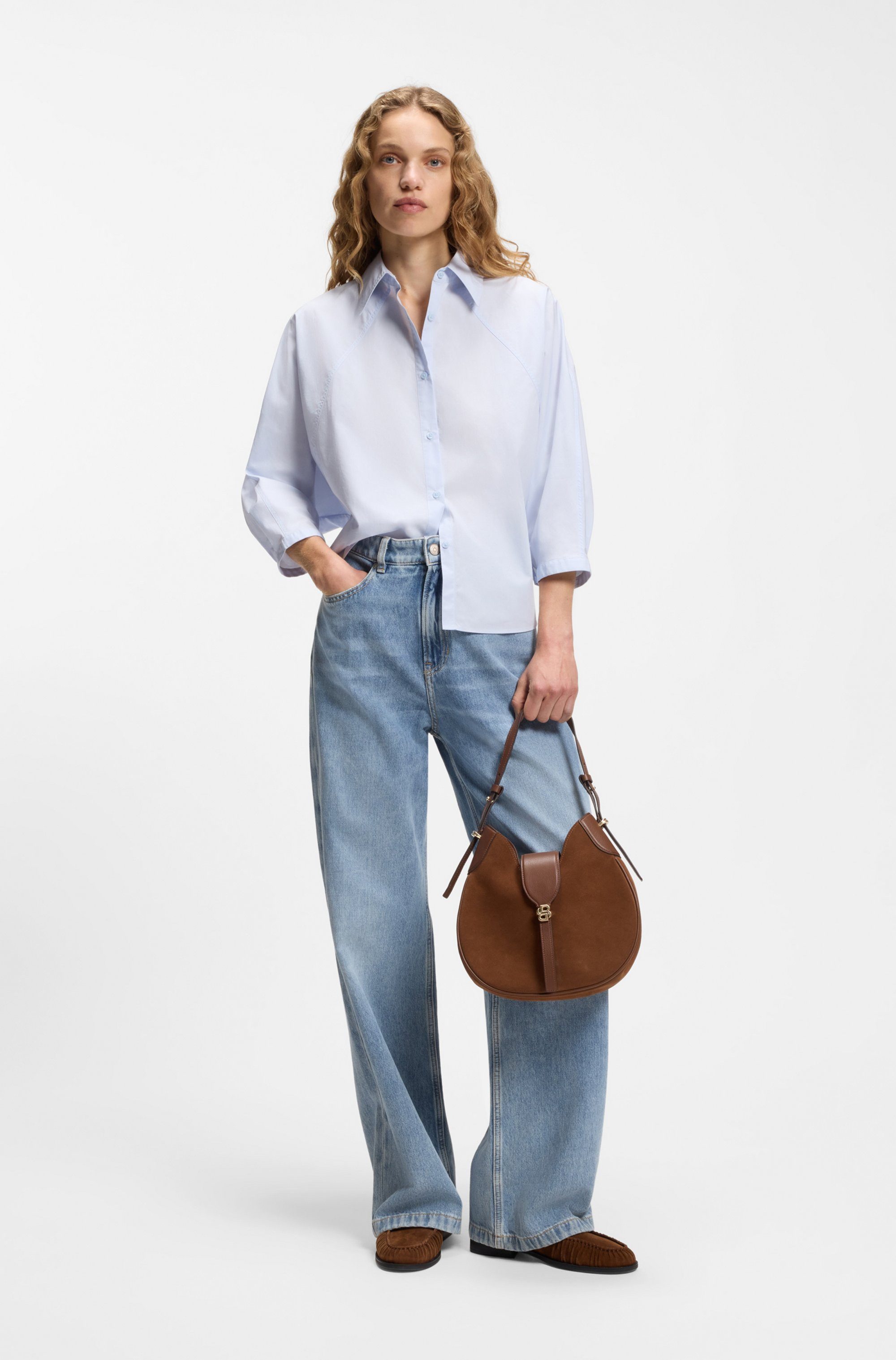 BOSS ORANGE Straight-Jeans MARLENE HR 11.0 Premium Damenmode High Rise, Wide Leg