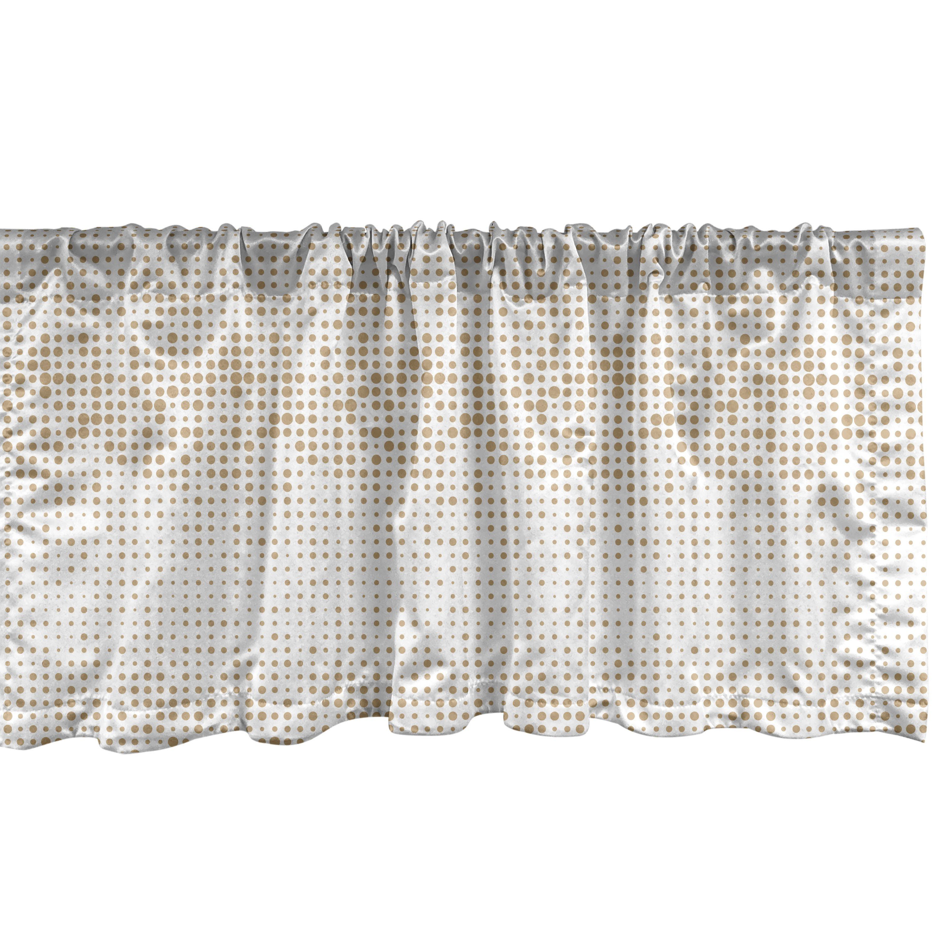 Scheibengardine Vorhang Volant für Küche Schlafzimmer Dekor mit Stangentasche, Abakuhaus, Microfaser, Modern Halbton Inspired Pattern