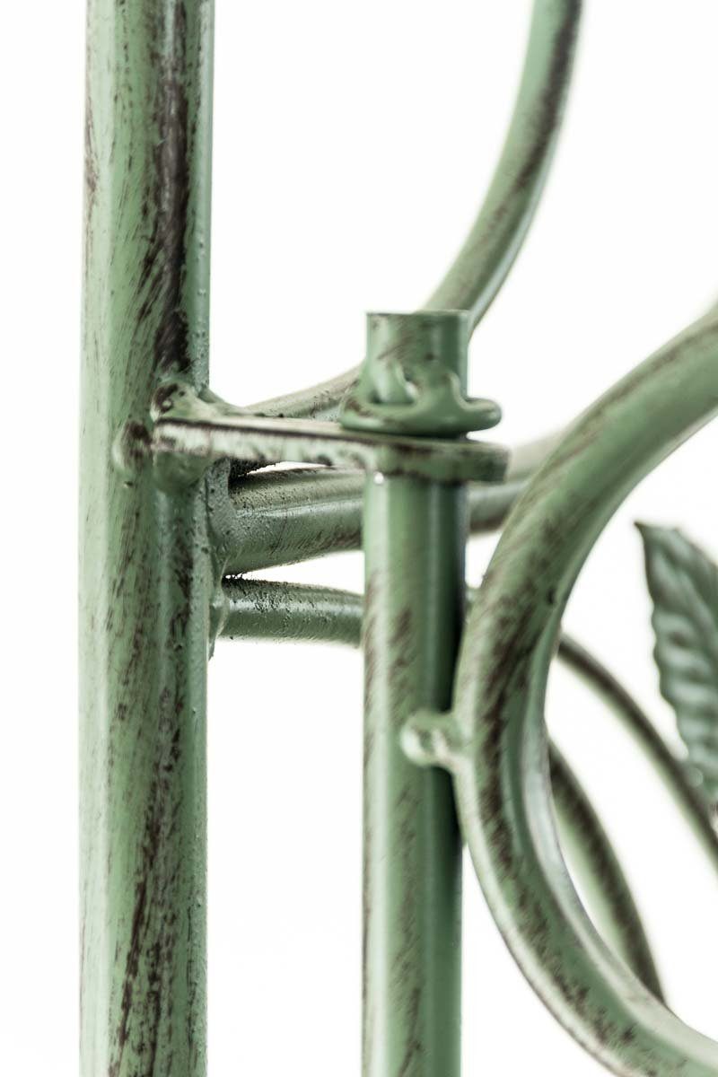 Standregal 4 CLP Flora antik-grün Eisen, mit Ablagefächern
