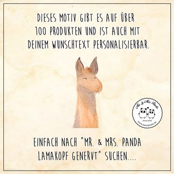 Mr. & Mrs. Panda Kosmetiktasche Lamakopf Genervt - Weiß - Geschenk, Make-Up Tasche, Alpaka, Kulturbeu (1-tlg), Vielseitig einsetzbar