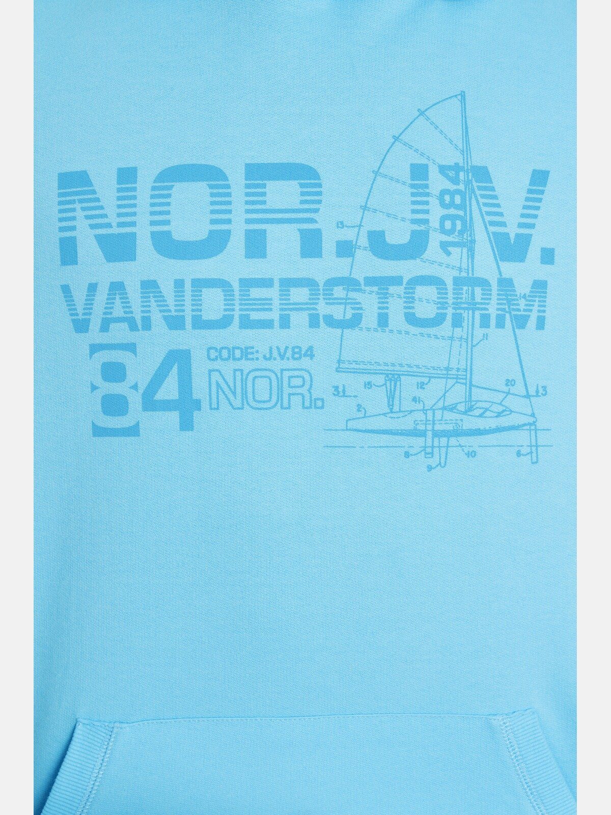 Jan Vanderstorm Kapuzensweatshirt JEPPE mit bedruckter JV-Logo Kapuze – Bild 4 von 5
