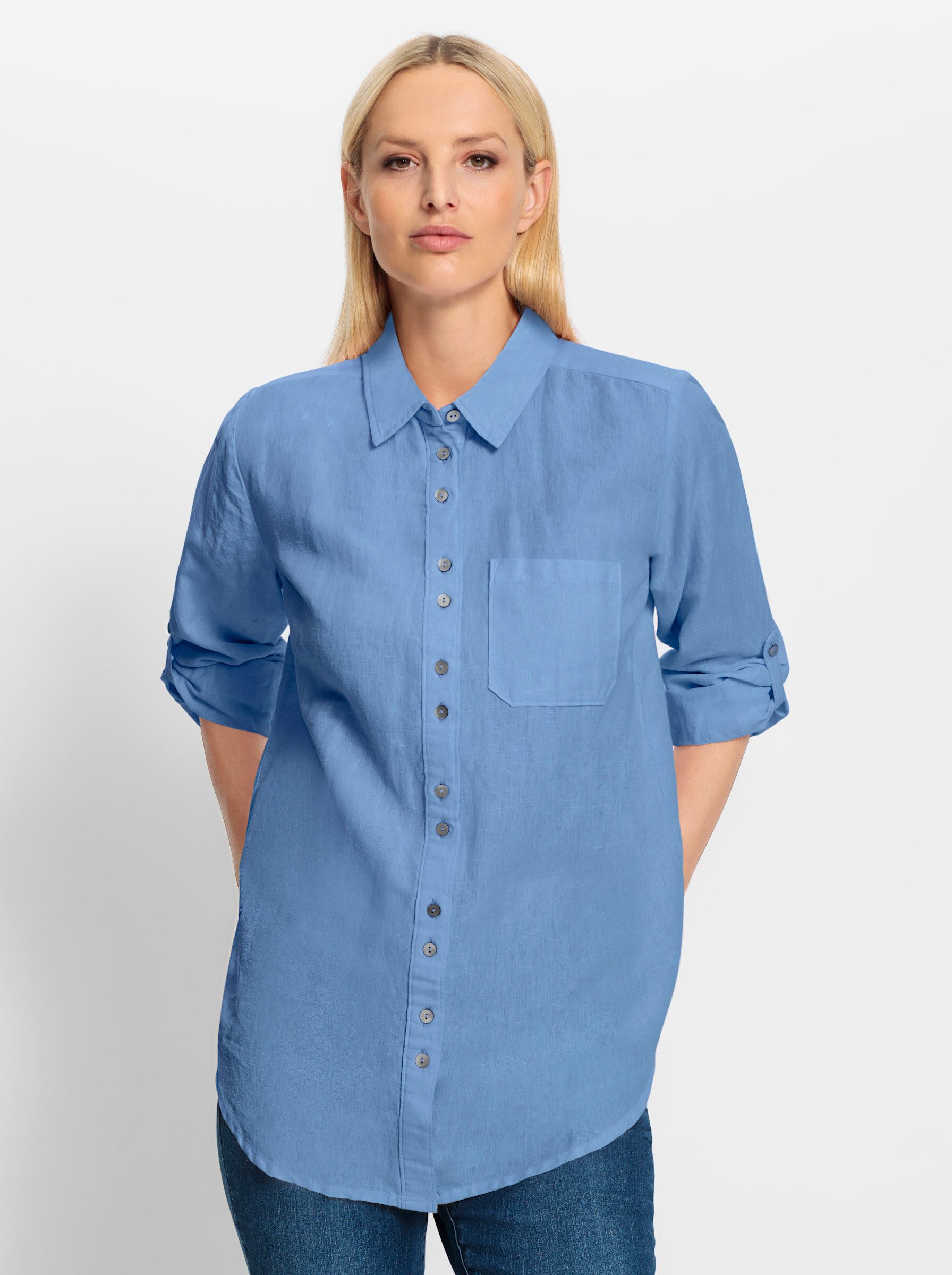 Klassische Bluse Longbluse