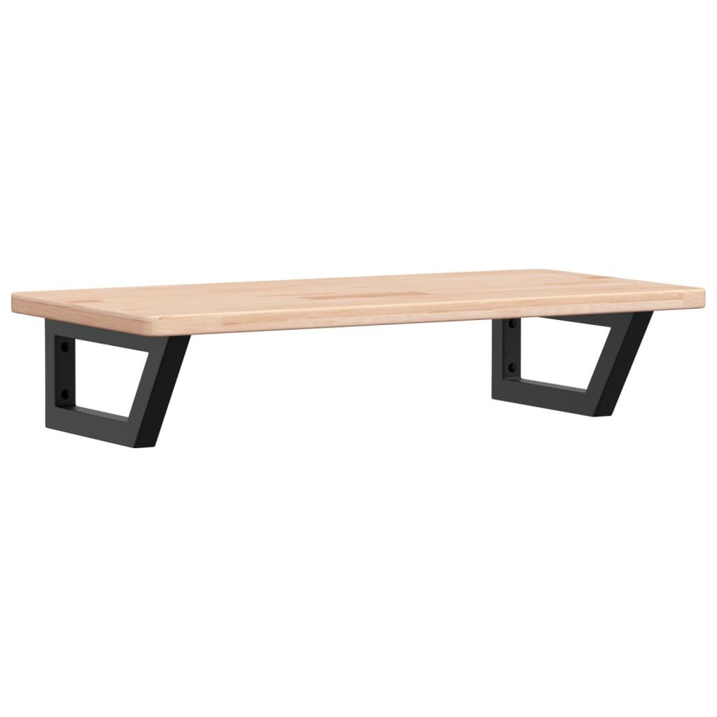 vidaXL Badezimmerspiegelschrank Waschtischplatte mit Halterung Stahl und Massivholz Eiche (1-St)