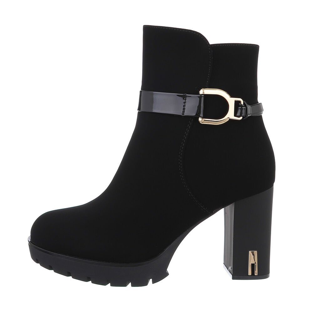 Ital-Design Damen Freizeit High-Heel-Stiefelette (84556965) Blockabsatz günstig online kaufen