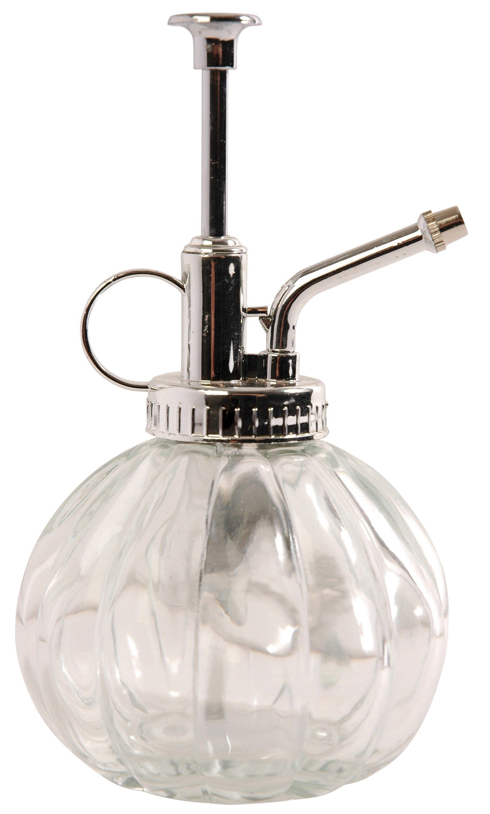 Zerstäuberflasche Dekorativer Pflanzensprüher aus Glas u. Kunststoff. Feiner Sprühnebel