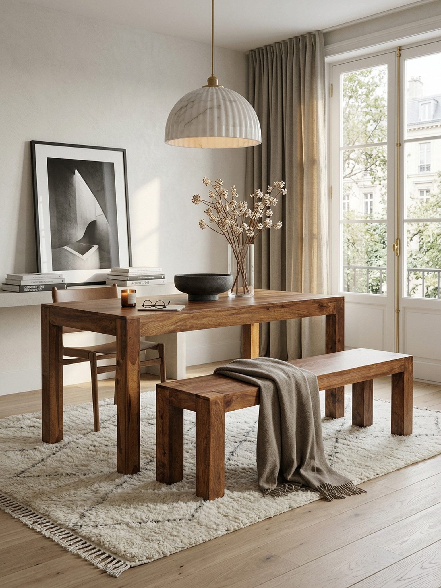 KADIMA DESIGN Sitzbank Esszimmer Sitzbank MUMBAI Massiv-Holz 160 x 45 x 35 cm Bank, Holz-Bank Natur-Produkt Küchenbank im Landhaus-Stil