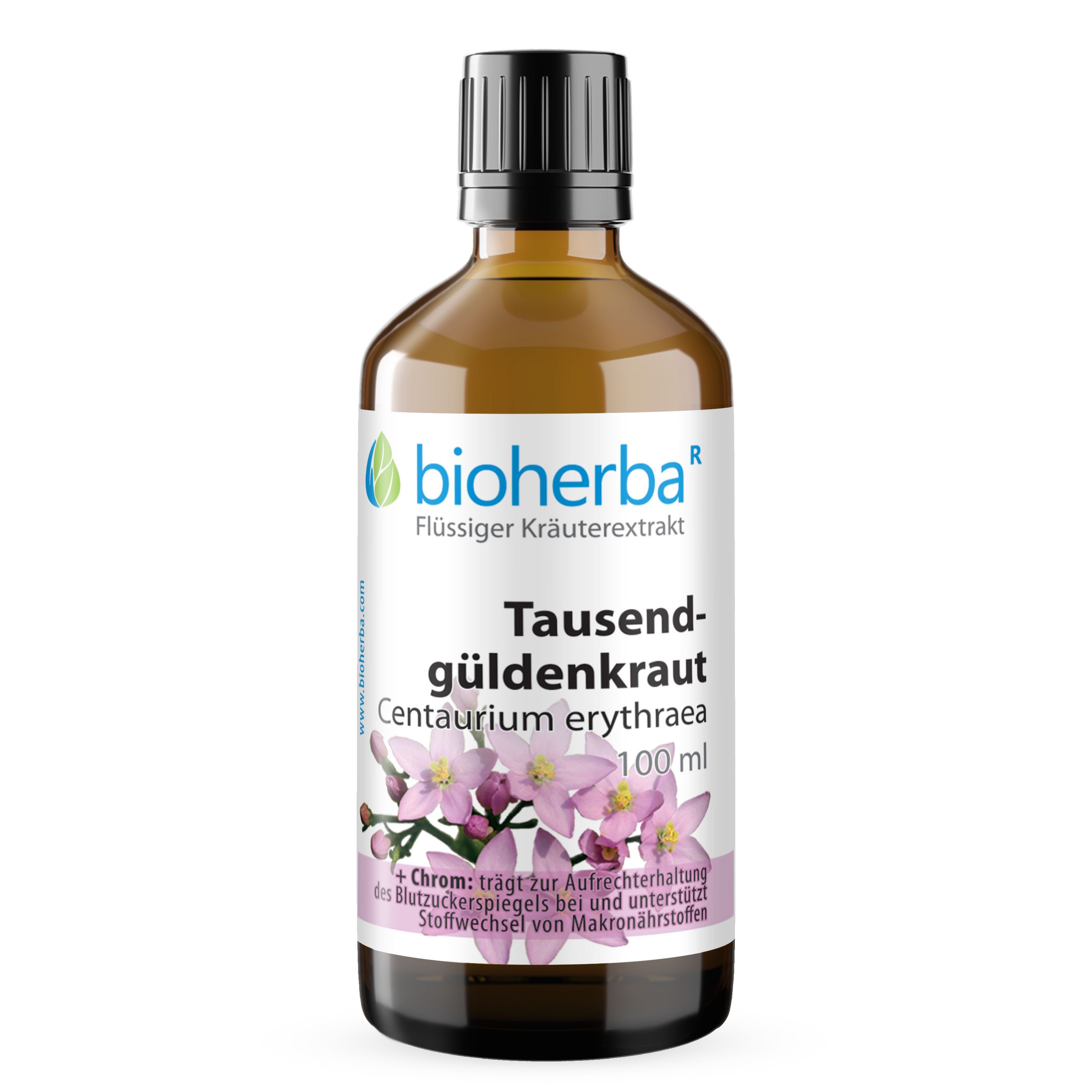 BIOHERBA R Tausendgüldenkraut Tropfen Tinktur 100 ml Nahrungsergänzungsmittel
