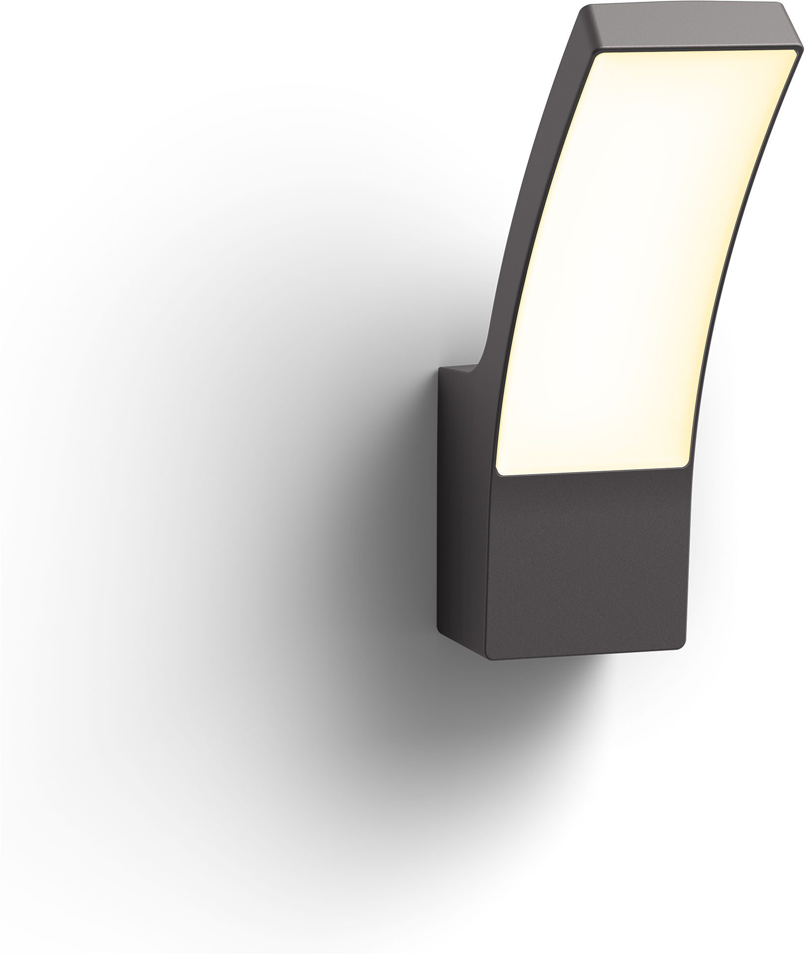 Philips LED Außen-Wandleuchte Outdoor Ultra-Efficient Splay 3.8W, 2700 Kelvin, anthrazit, LED fest integriert, Warmweiß