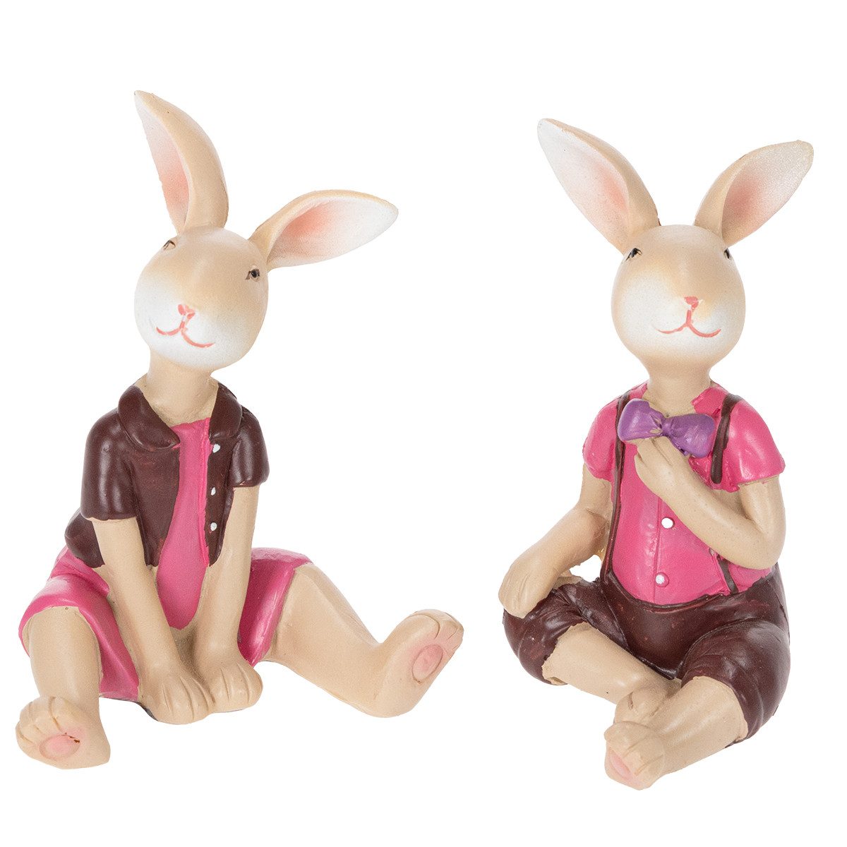 Viana Osterhase Osterhasen Figuren Tischdeko für Frühling und Osterfest, 4 Stück