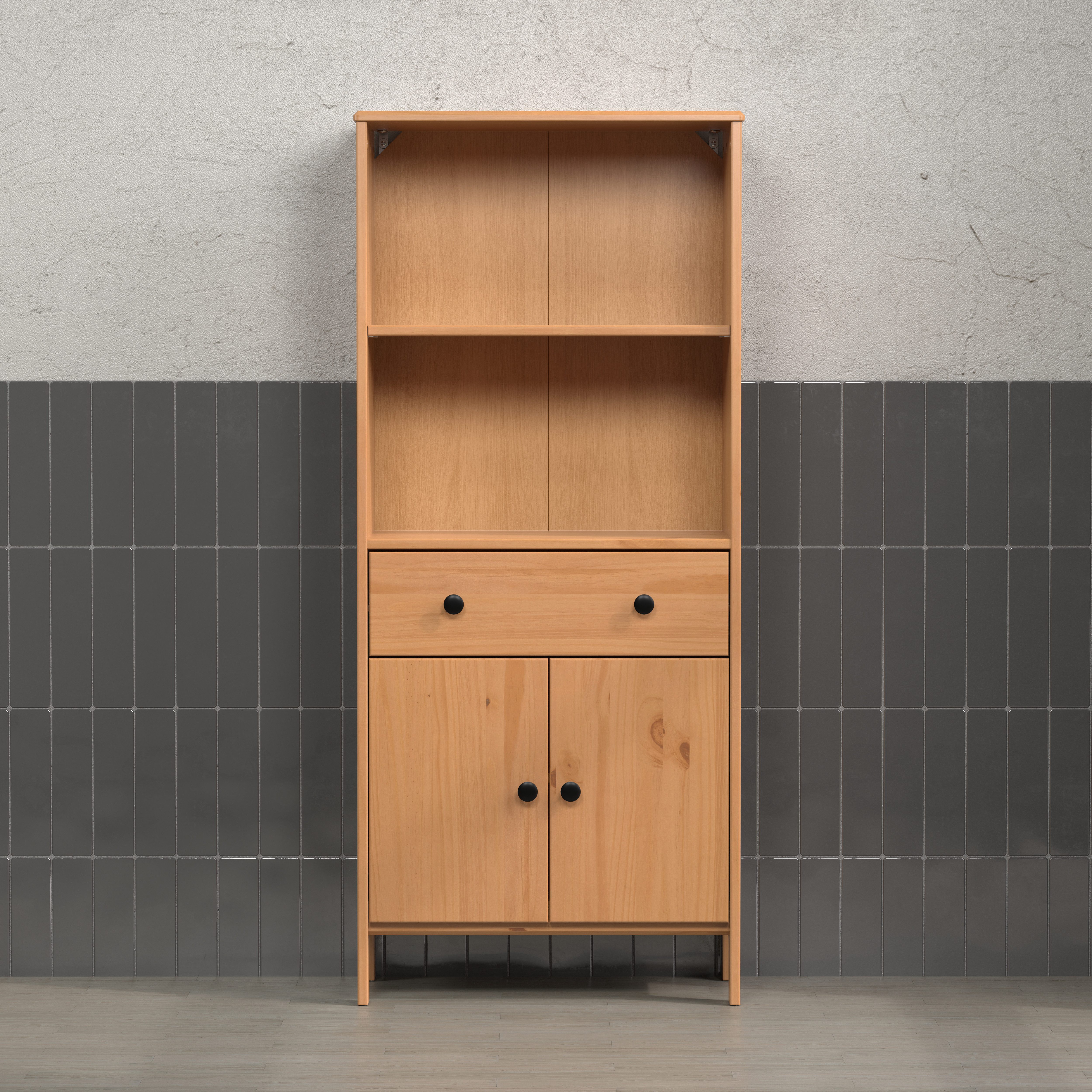 welltime Midischrank Kall (1-St) Breites Badregal aus Kiefer-Massivholz - W günstig online kaufen