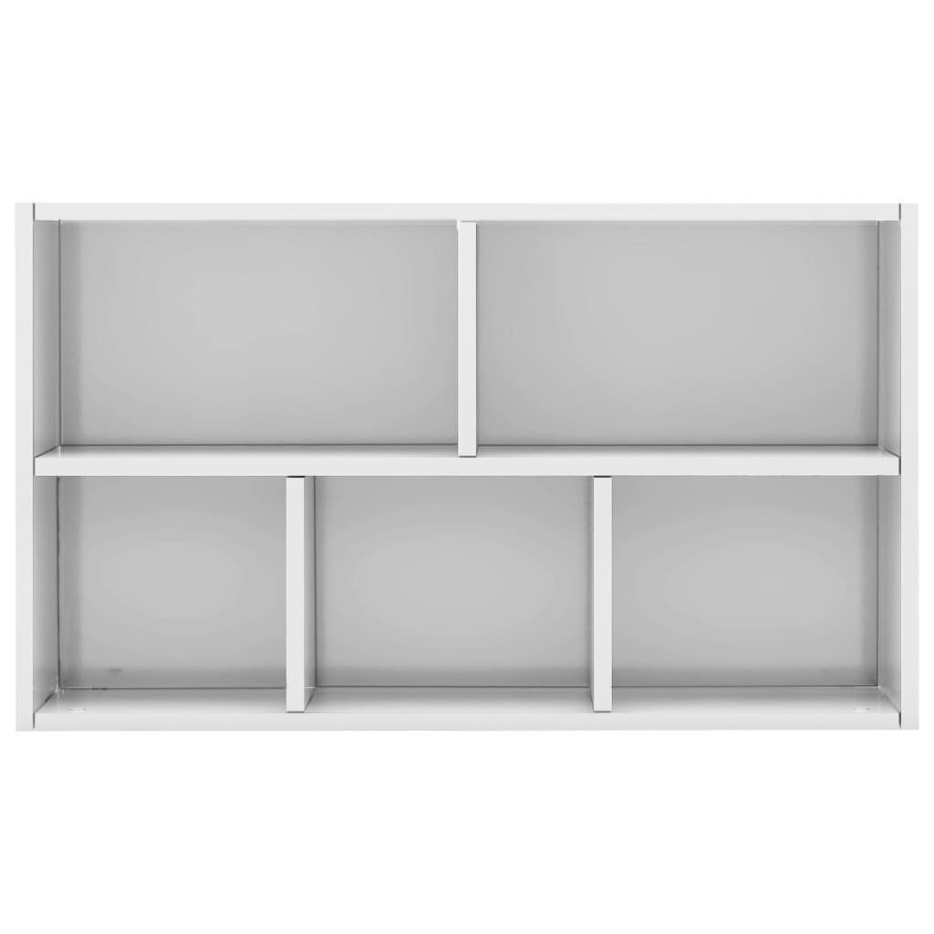 Bücherregal/Sideboard Hochglanz-Weiß vidaXL 1-tlg. Holzwerkstoff, Bücherregal 50x25x80 cm