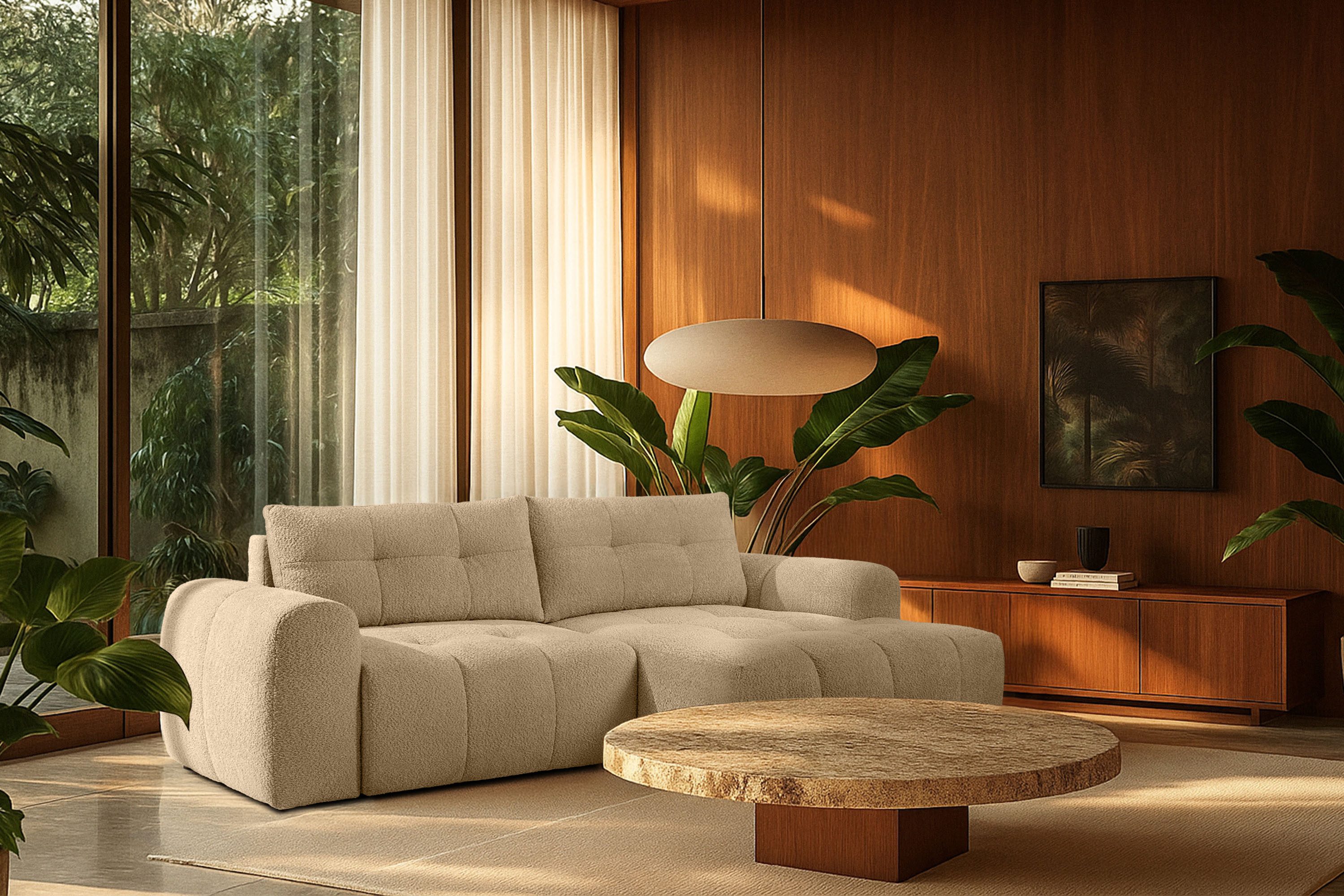 KONSIMO® Ecksofa RAVIA mit Schlaffunktion, Modern-Stil, günstig online kaufen