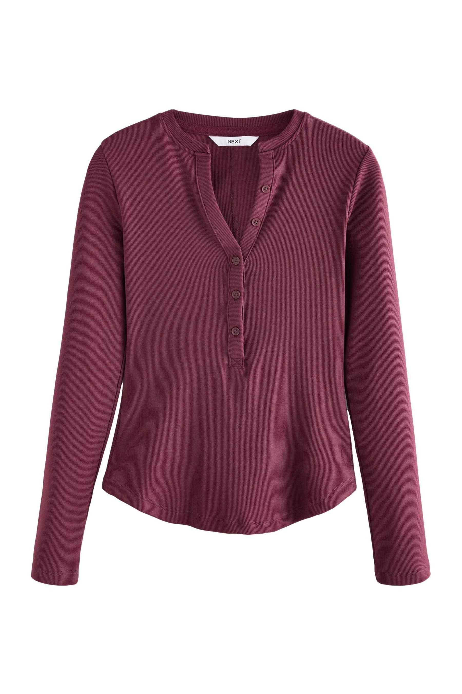 Next Langarmshirt Langärmeliges Henley-Oberteil mit Zierknopf günstig online kaufen