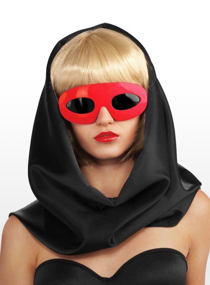 Rubie´s Kostüm Lady Gaga Sonnenbrille rot, Original lizenziertes Lady Gaga günstig online kaufen