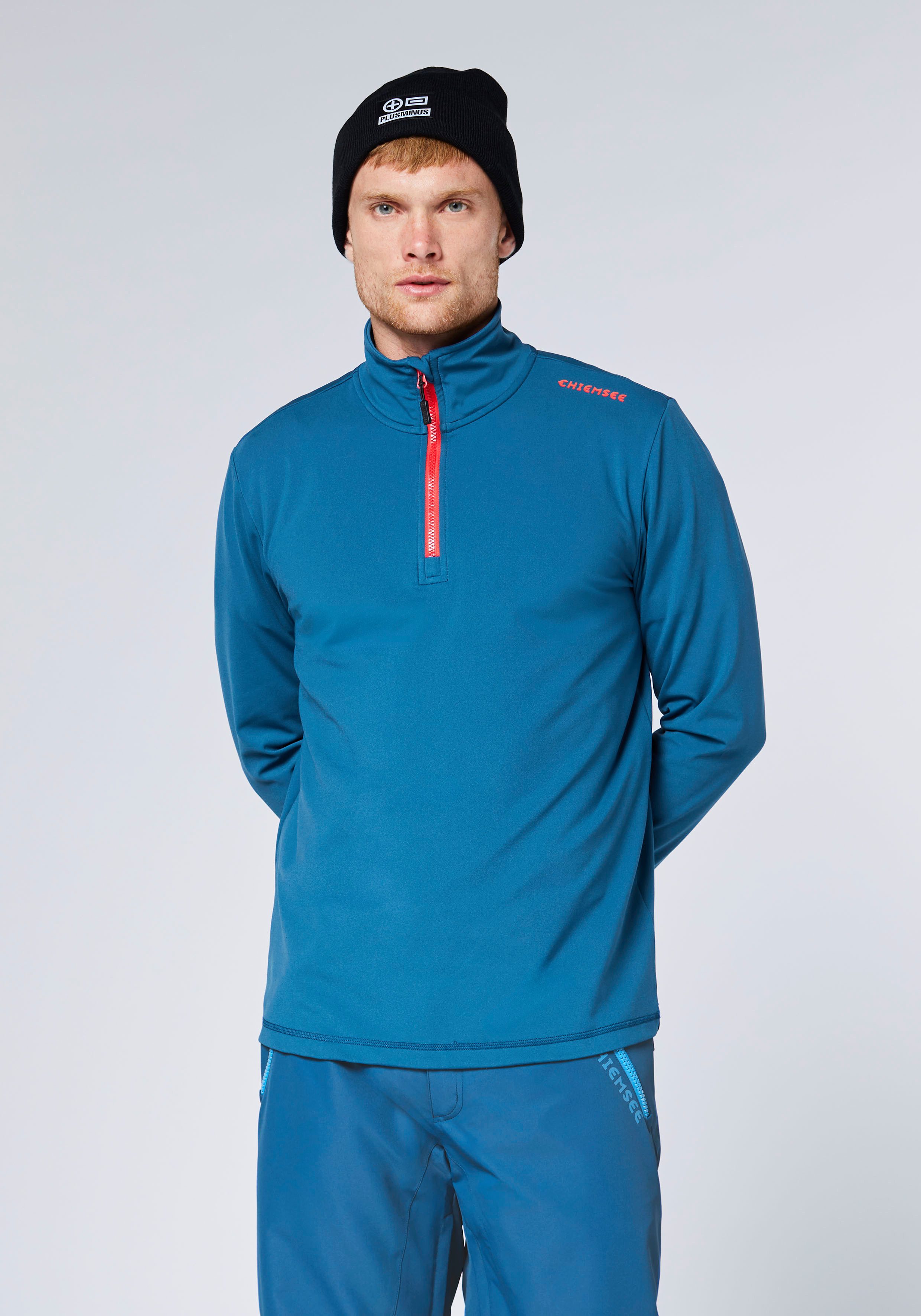 Chiemsee Strickfleece-Pullover aus Strickfleece, mit hochschließendem Kragen, elastisch