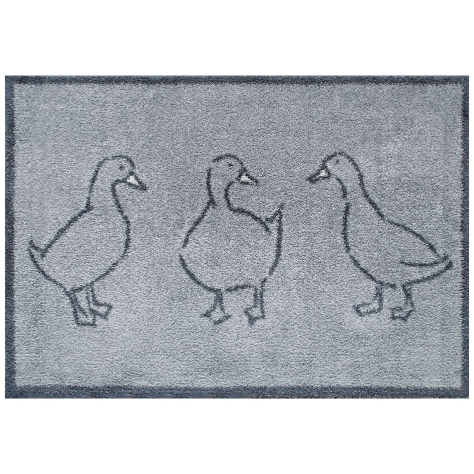 Floornovo Fußmatte Schmutzfangmatte, Wasservögel, 85 x 60 cm, rechteckig, rutschfest