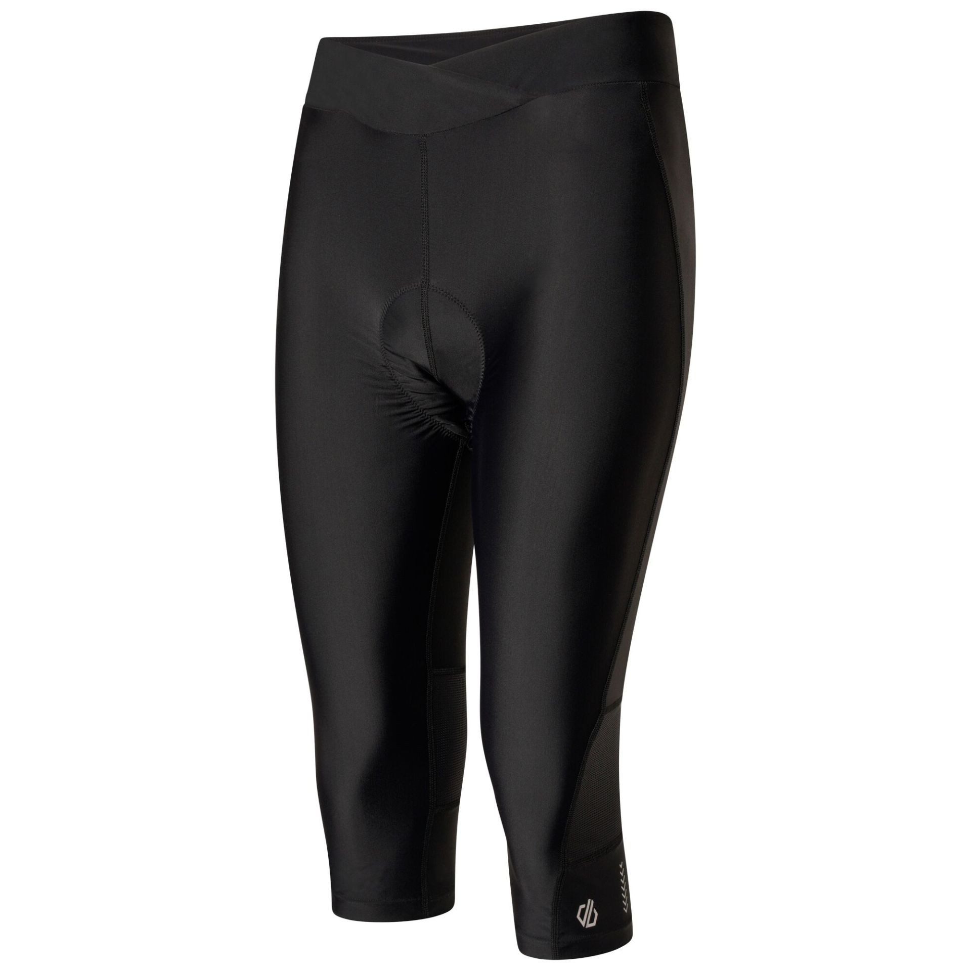 Fahrradhose Dare2b Worldly Gel Capri Damen Fahrradleggings schwarz DWJ437-800