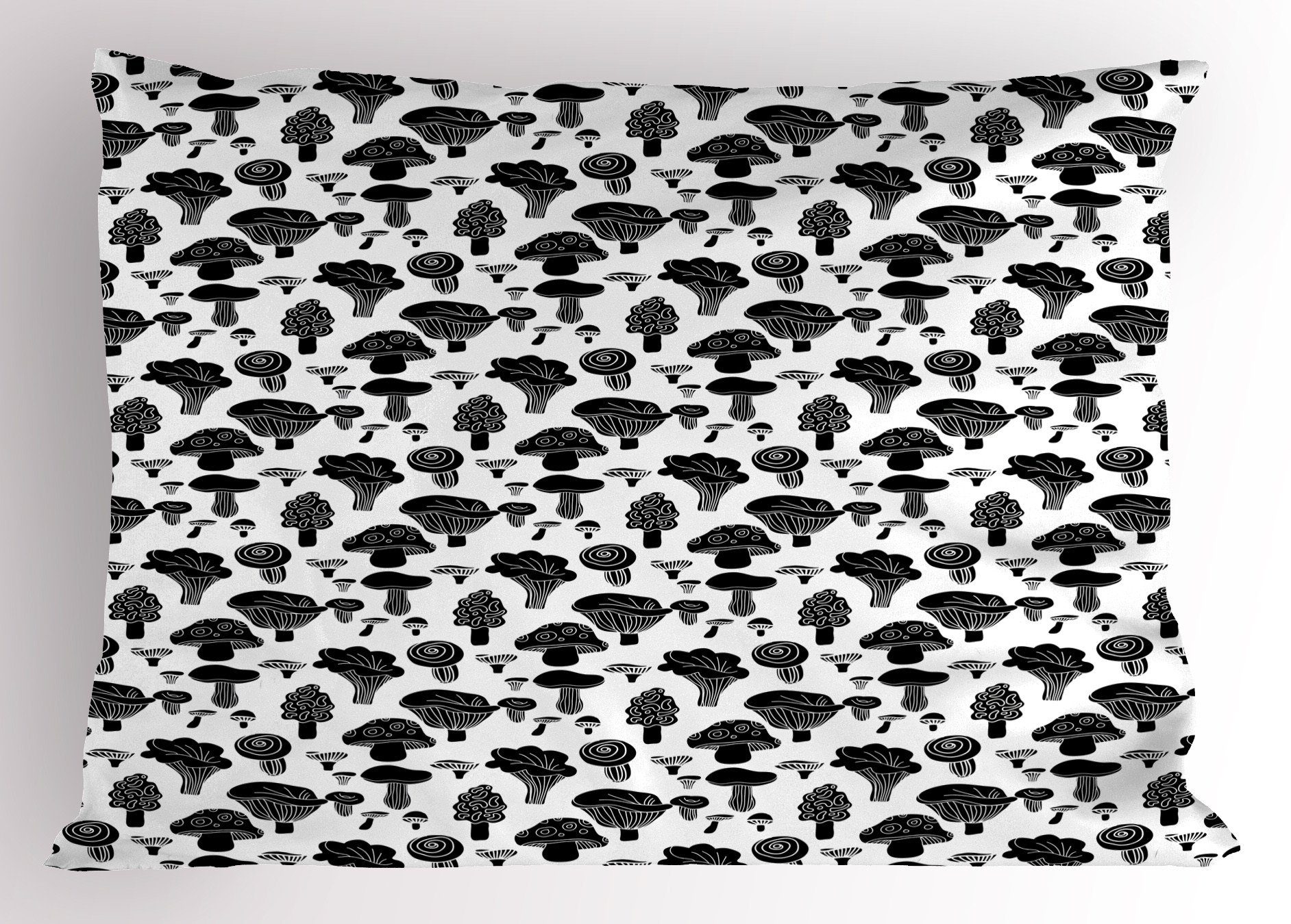 Kissenbezüge Dekorativer Standard King Gedruckter Wald Size Pilz Lebensmittel (1 Abakuhaus Kissenbezug, Stück), Monochrome