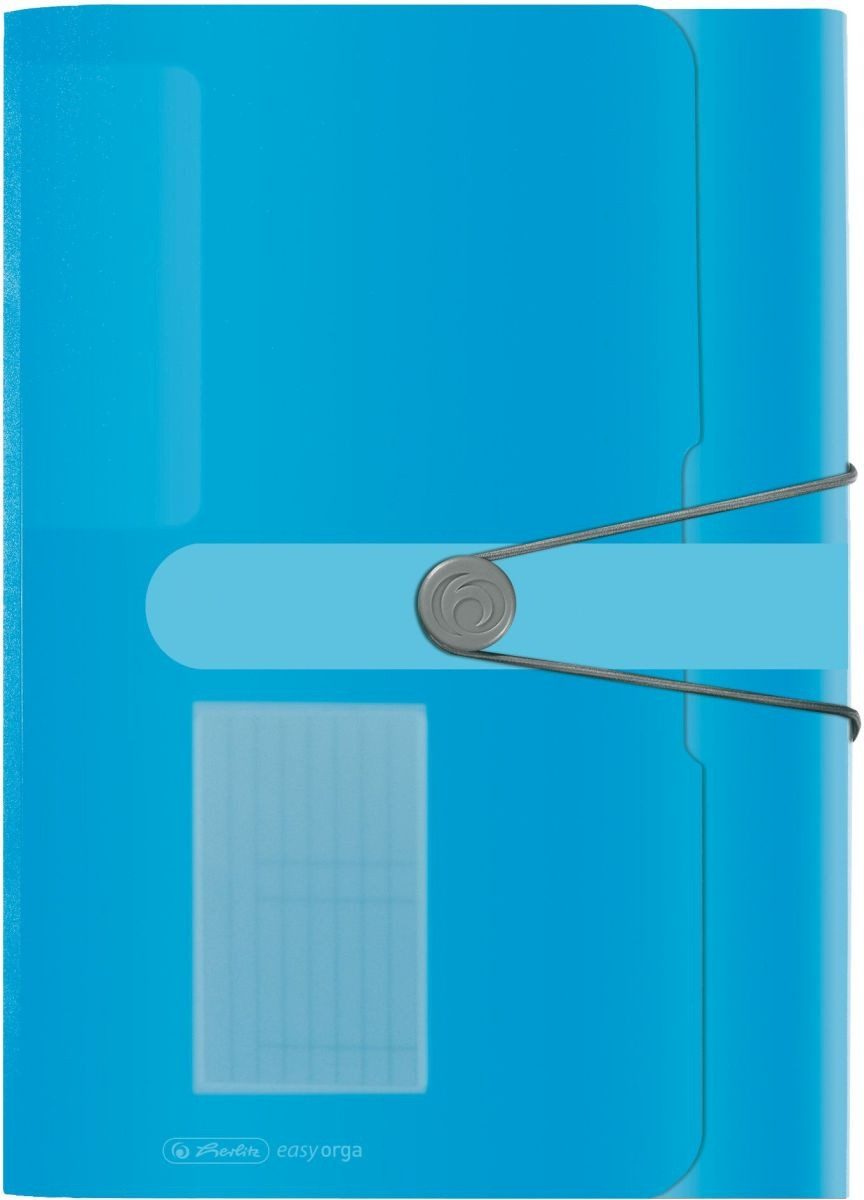 Fächermappe Fächermappe A4 PP 12 Fächer blau transparent to go