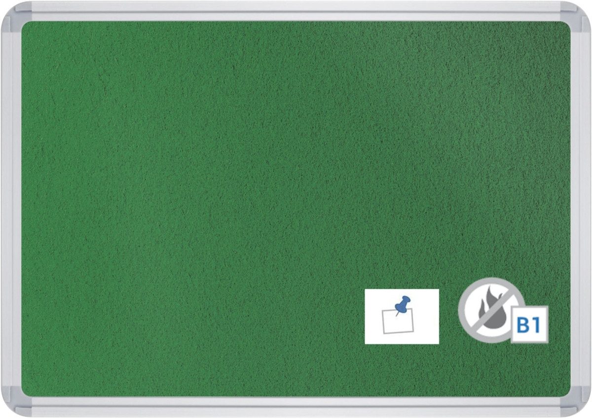 Ultradex Pinnwand Pinntafel Filz schwer entflammbar B1800xH1200xT22mm grün