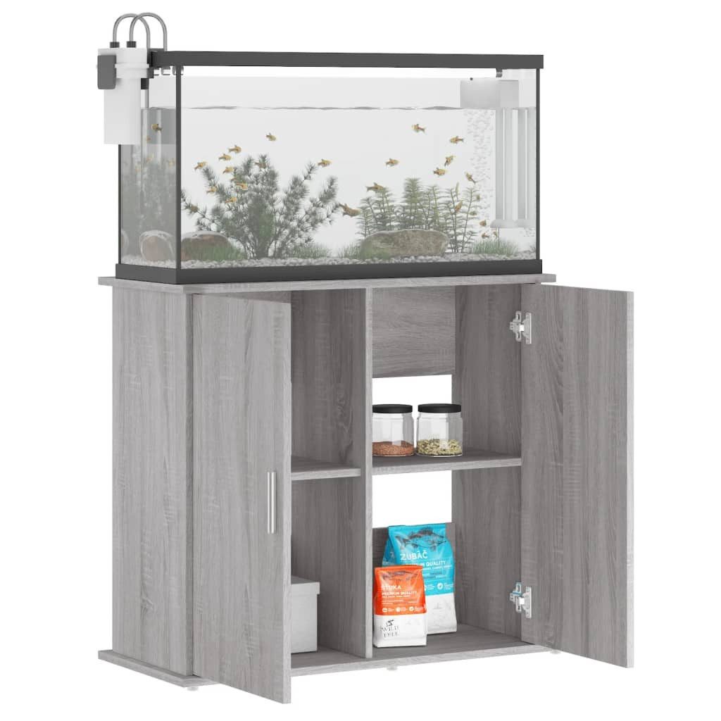 vidaXL Aquariumunterschrank Aquariumständer Grau Sonoma 81x36x73 günstig online kaufen