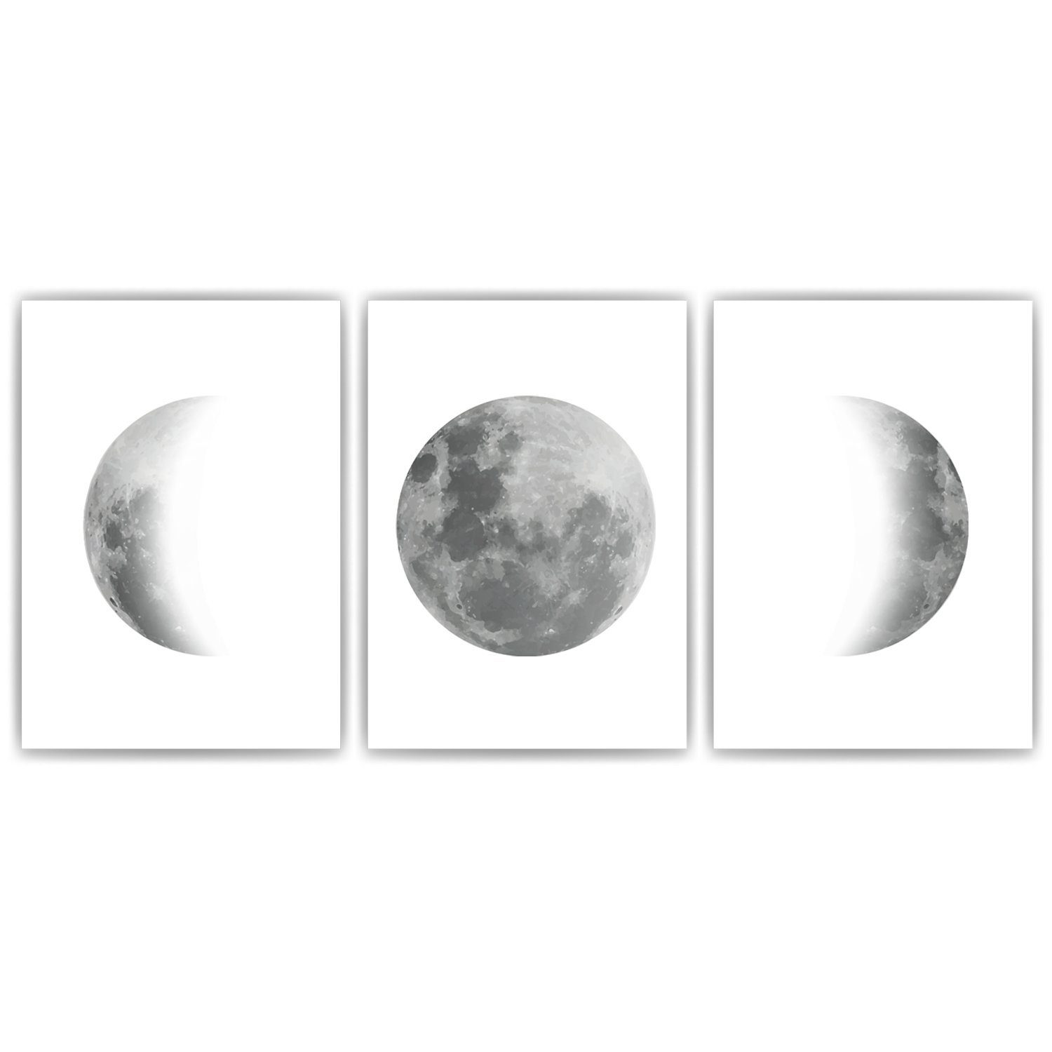 Tigerlino Poster 3er Set Mondphasen Wandbilder günstig online kaufen