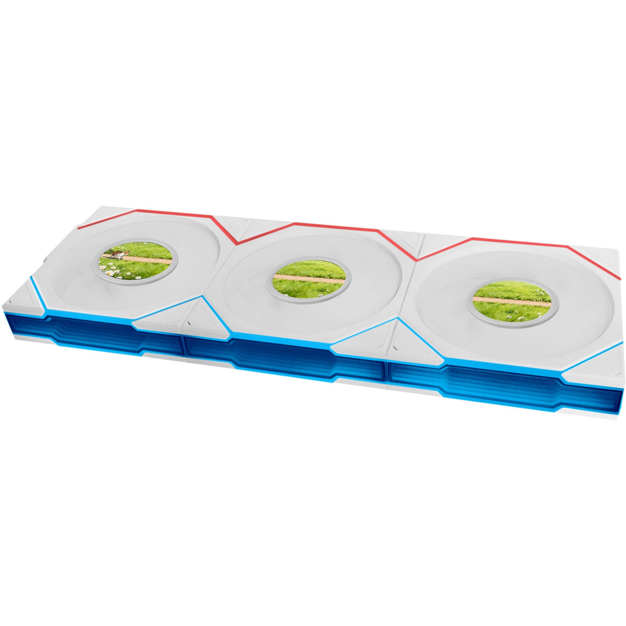 Lian Li Gehäuselüfter Lian Li UNI FAN TL LCD FLEX 120 Wireless, Gehäuselüfter, (Reverse, 3er
