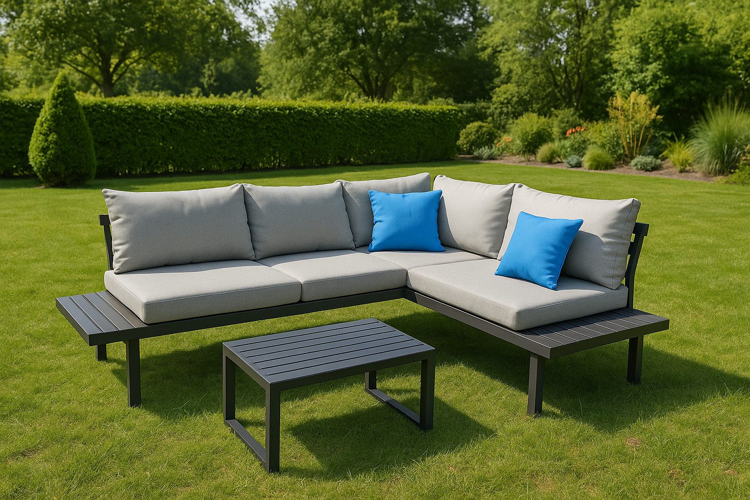 Greemotion Gartenlounge-Set Loungeset Outdoor [Samoa] Loungemöbel-Set günstig online kaufen