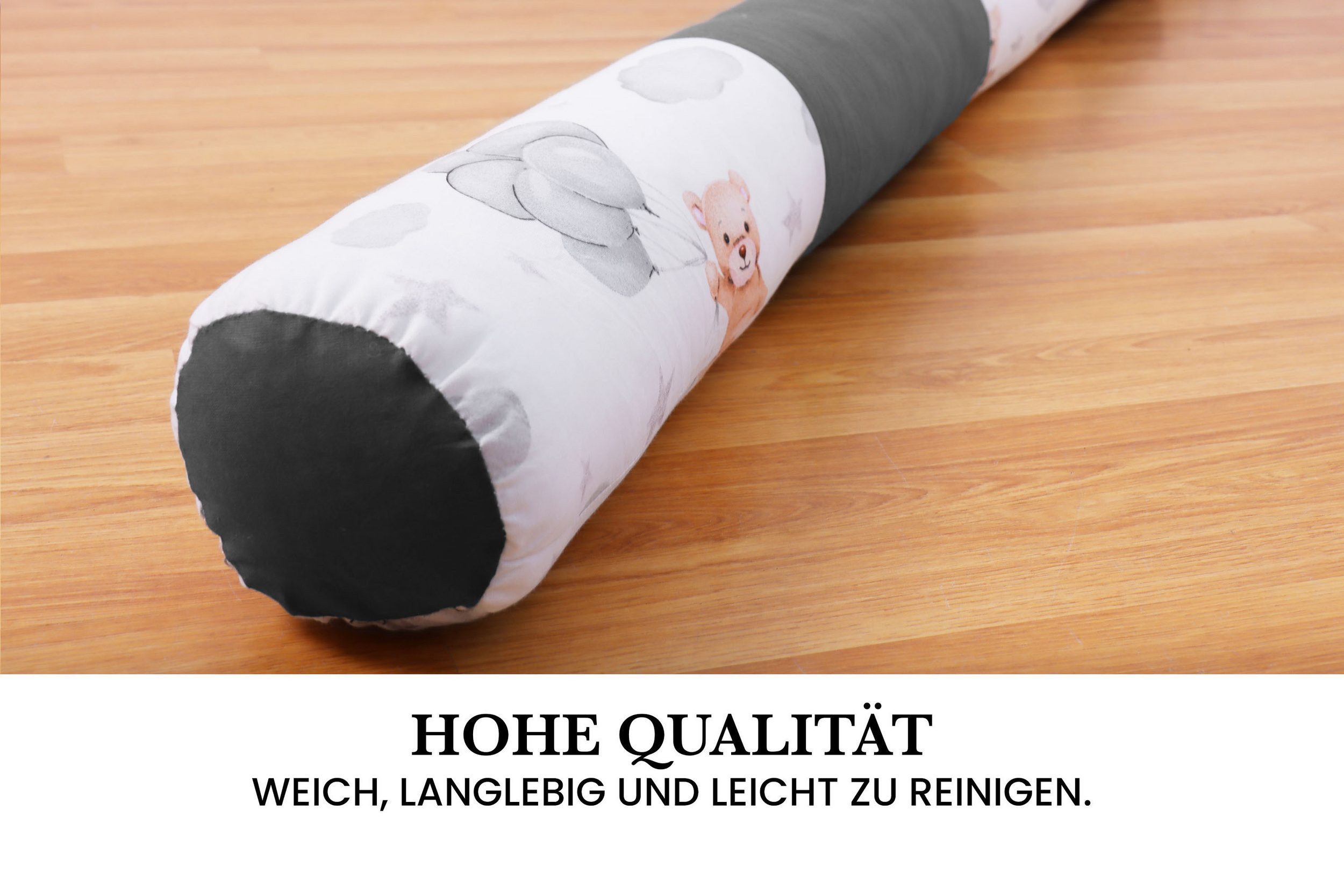 Amilian Nestchenschlange Bettschlange 210cm - Seitenschläferkissen - Nestschlangen, (Nestchenschlange für Kinderbett) – Bild 4 von 5