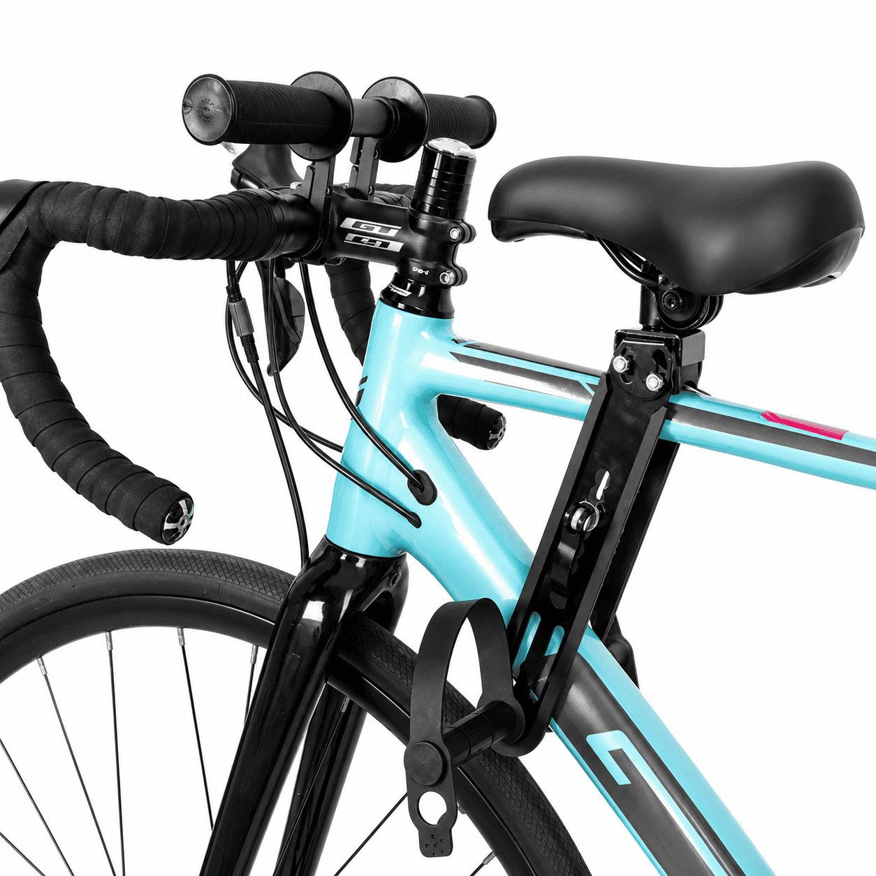 MidGard Fahrradkindersitz für Befestigen vorne am Rahmen, Kinder-Fahrradsitz mit Lenkergriffe, ab: 2, bis: 5, mit Lenkergriffe für sicheren Halt, geeignet für Kinder 2-5 Jahren
