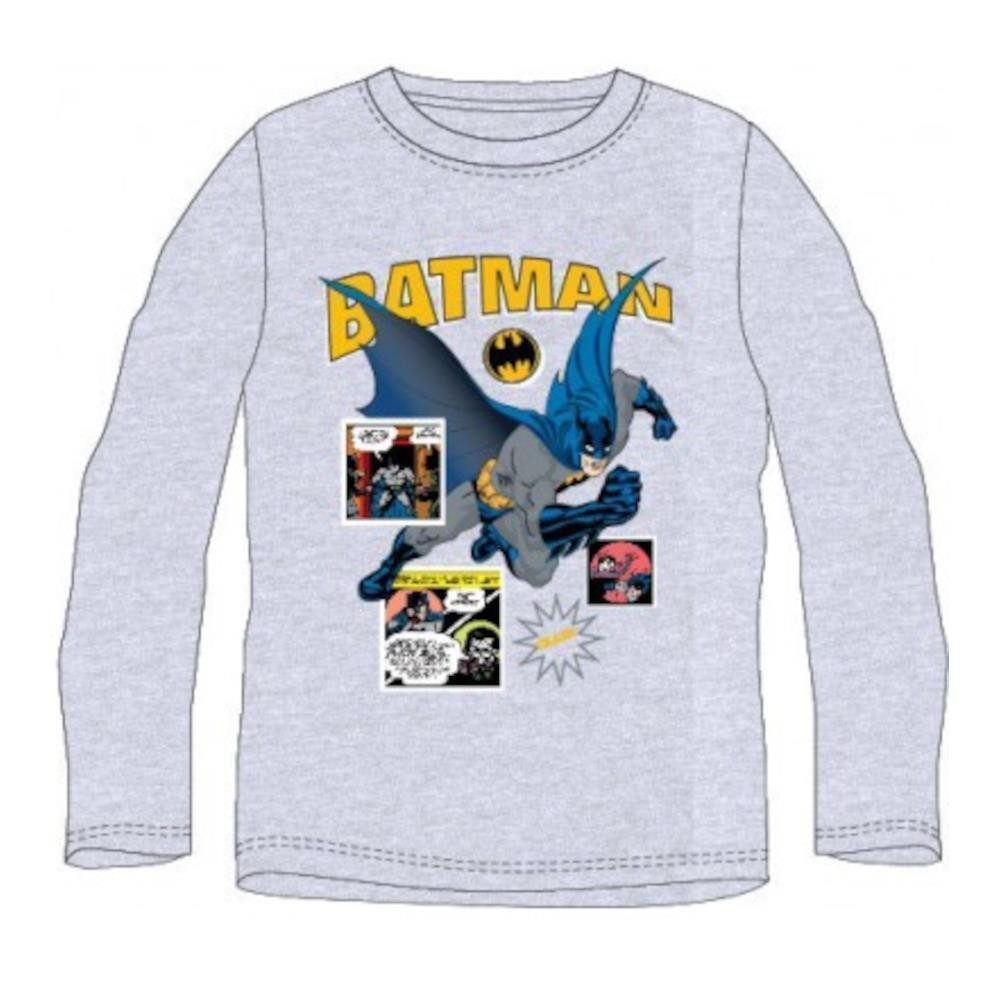 T-Shirt Batman Langarm-T-Shirt für Jungen, Comic-Druck, Größen 104–134