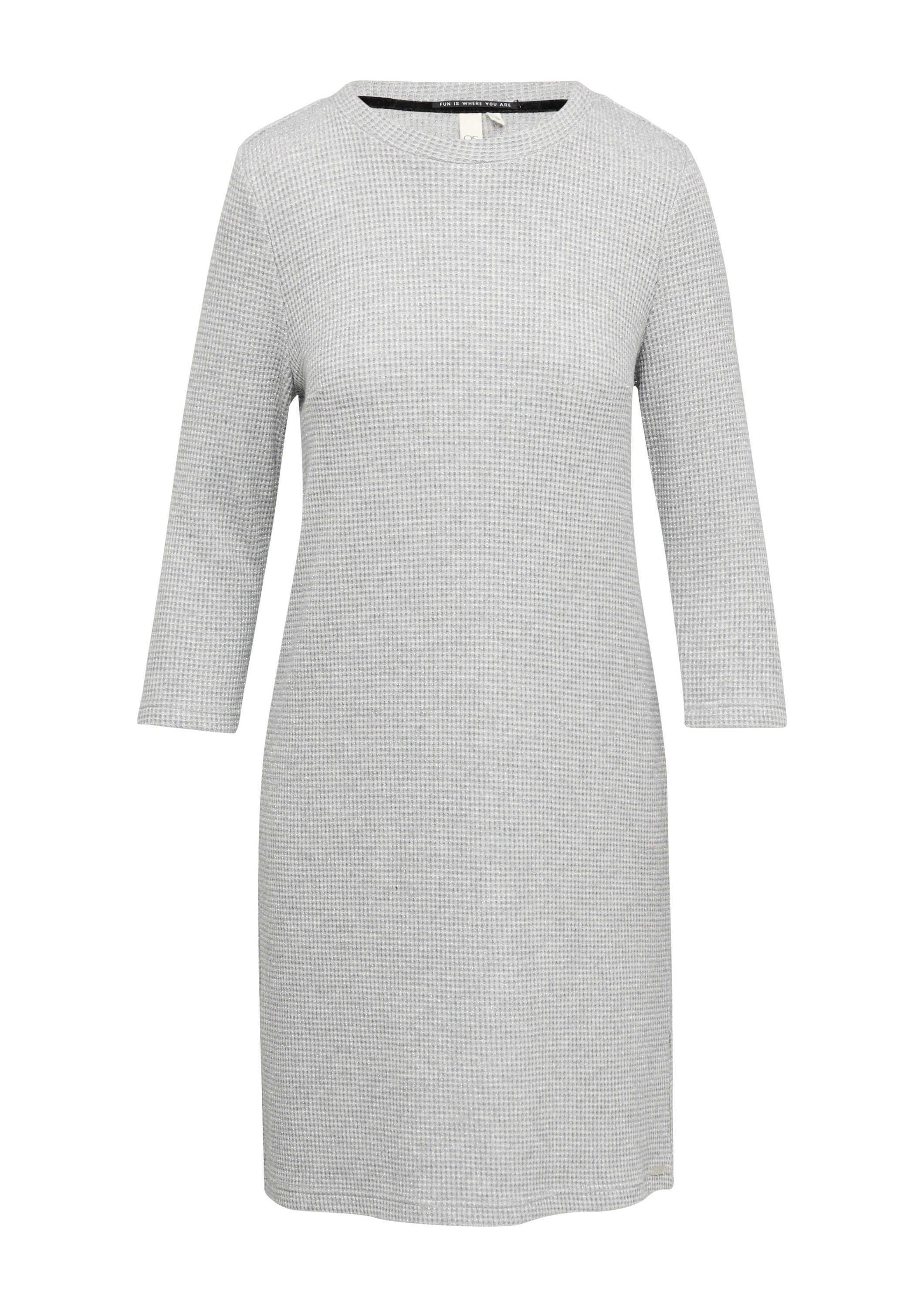 QS Minikleid Kleid Kurzes Kleid mit Piqué-Struktur und Glitzereffekt günstig online kaufen