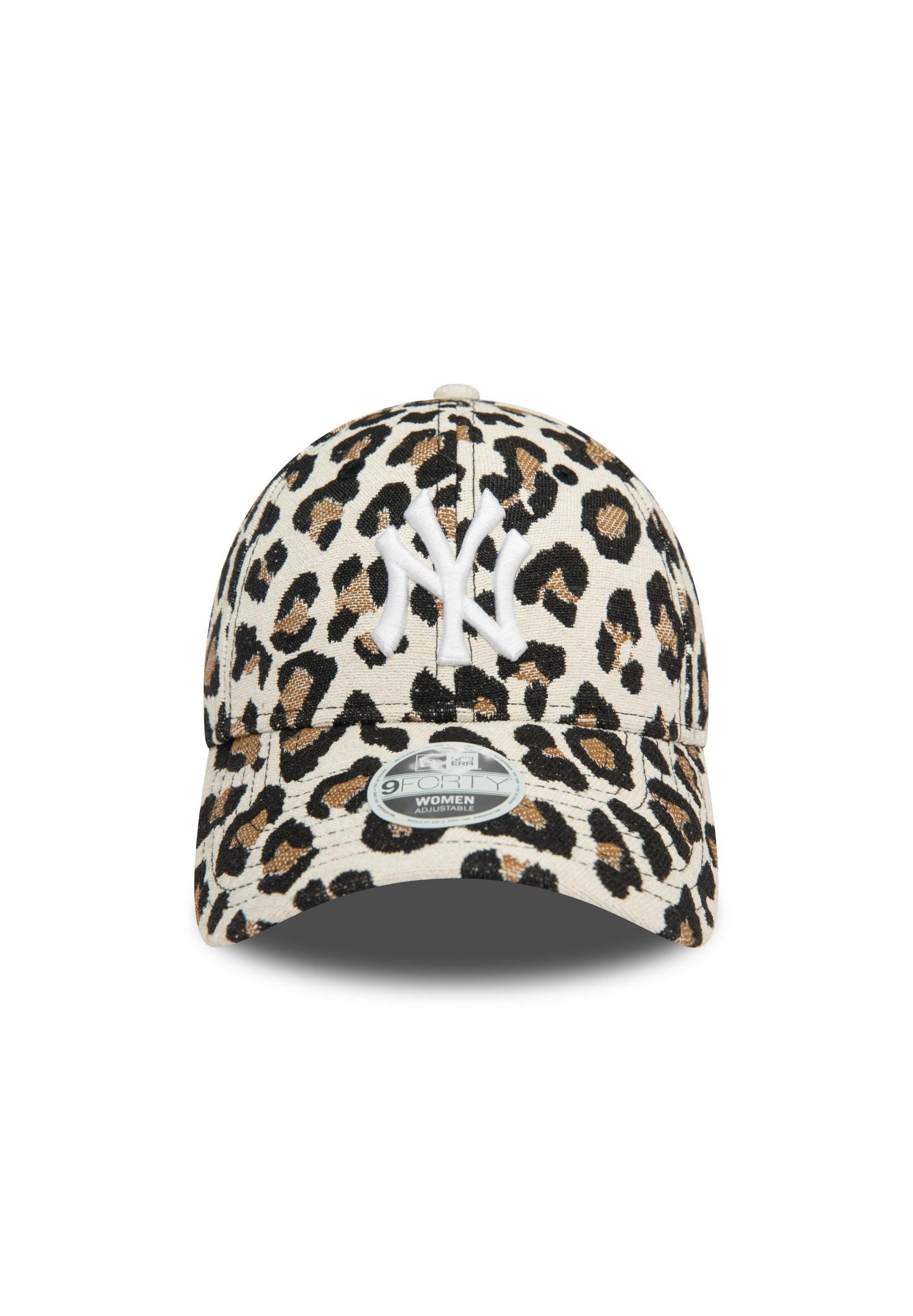 New Era Baseball Cap New York Yankees MLB Womens Leopard Beige Braun Schwarz 9Forty Verstel (1-St)