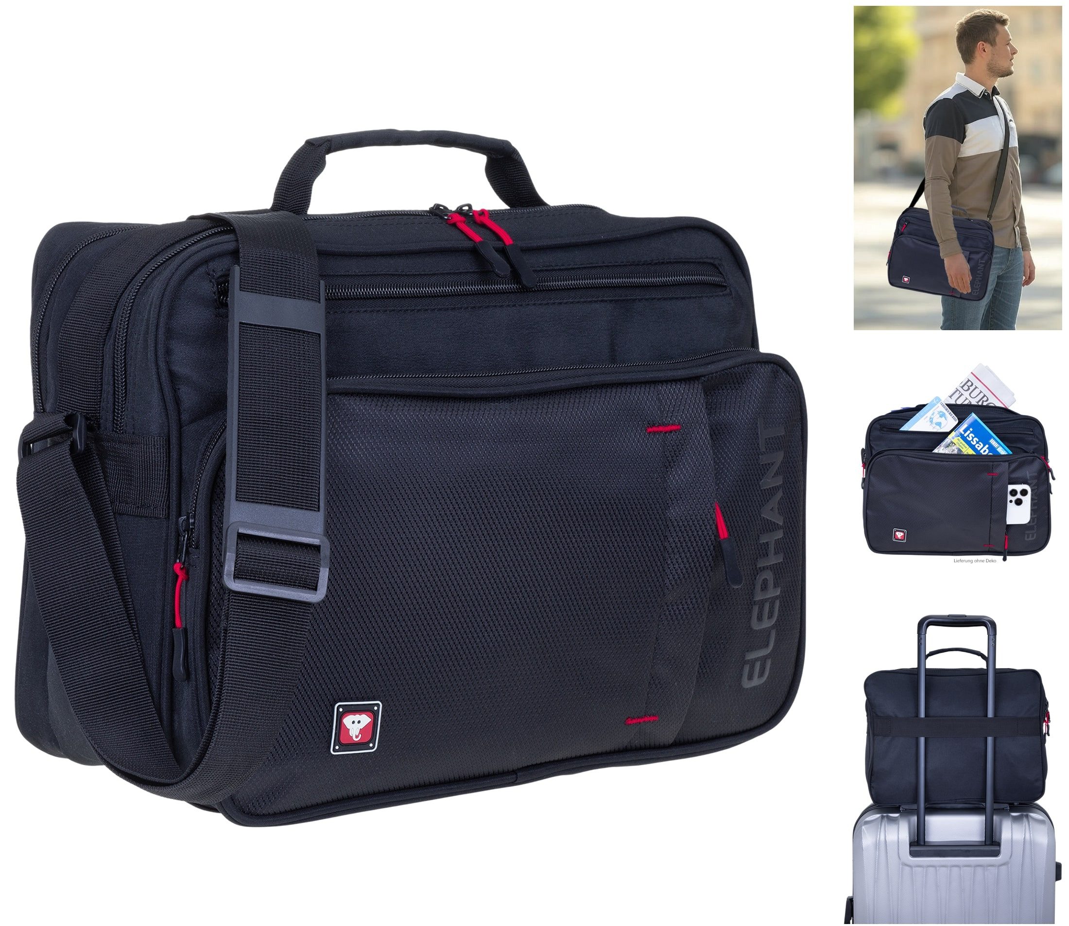 ELEPHANT Flugumhänger Arbeitstasche Bürotasche Handgepäck Freizeit Querform günstig online kaufen