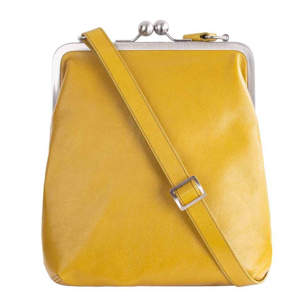 VOLKER LANG LOLA  Elegante Damen Bügeltasche aus italienischem Leder
