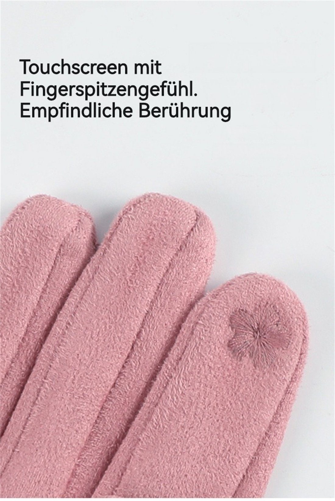 Handschuhe Handschuhe, Verdickter DÖRÖY Warme Plüsch Reiten Rosa Damenmode Fleecehandschuhe