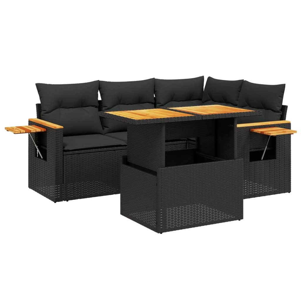vidaXL Gartenlounge-Set 5-tlg. Garten-Sofagarnitur mit Kissen günstig online kaufen